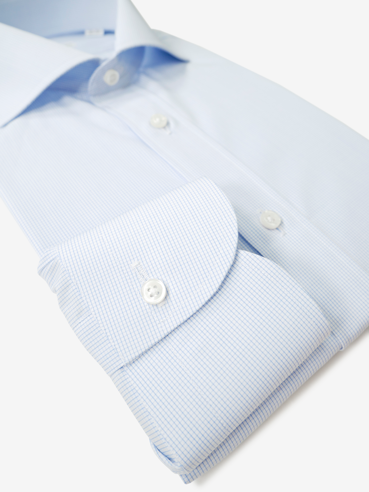 Checked Shirt|サックス