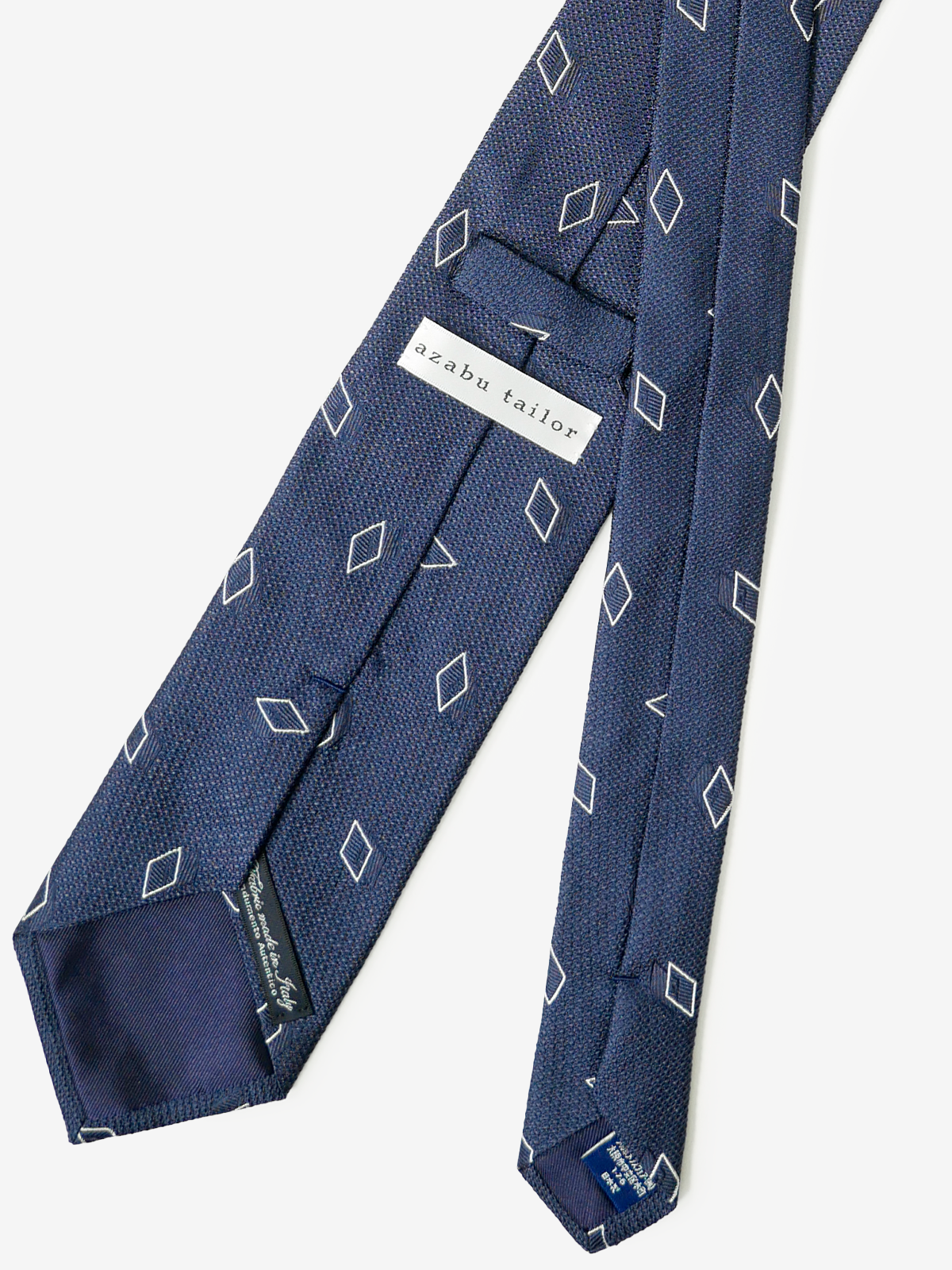 Classico Seta|Rhombus Neat Tie|ネイビー