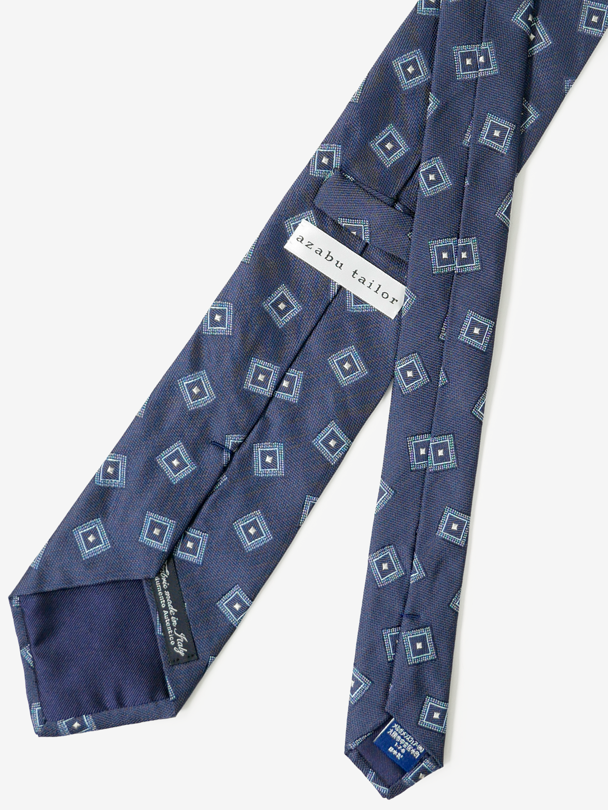 Classico Seta|Square Neat Tie|ネイビー