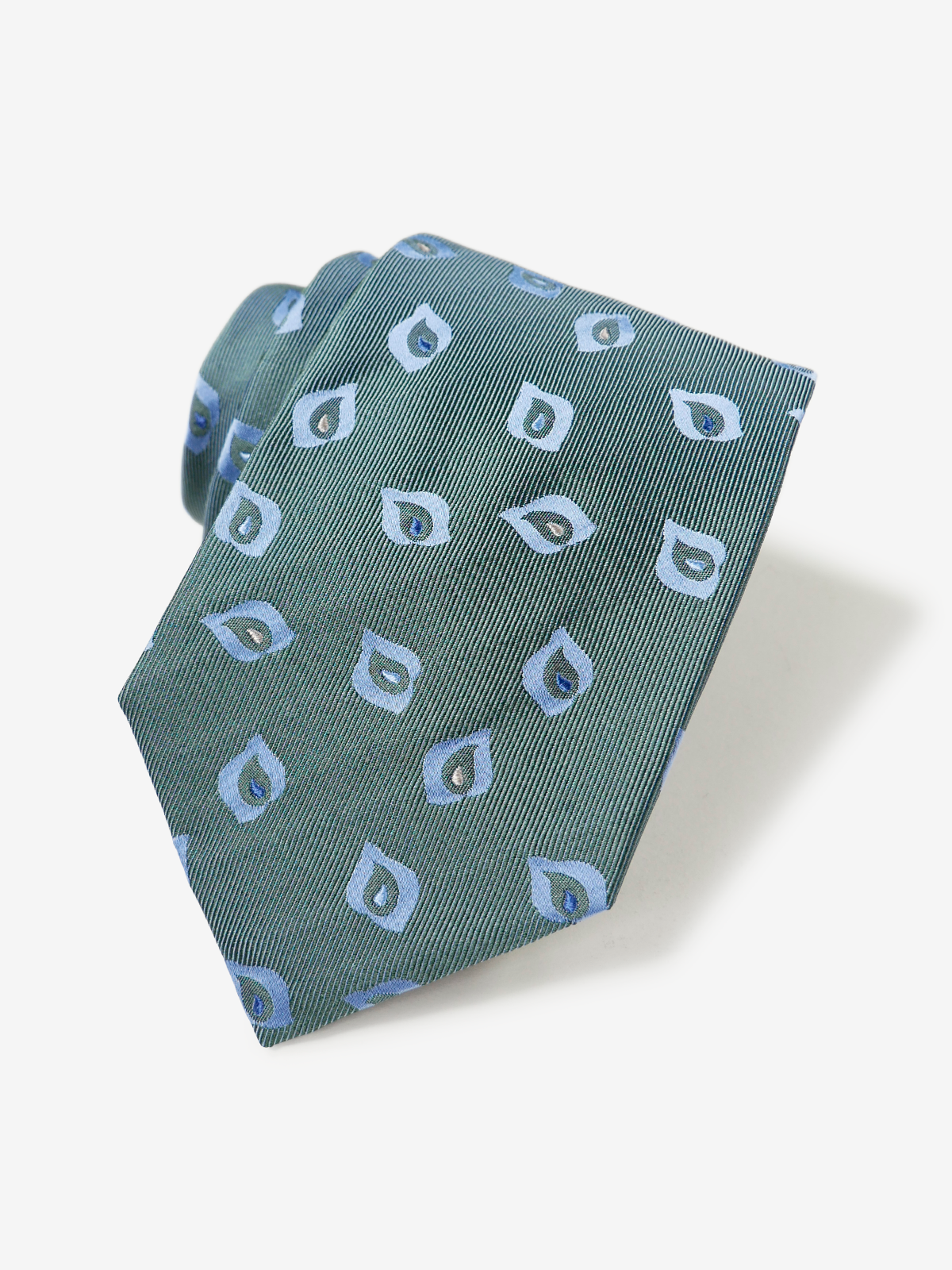 Classico Seta|Paisley Neat Tie|グリーン