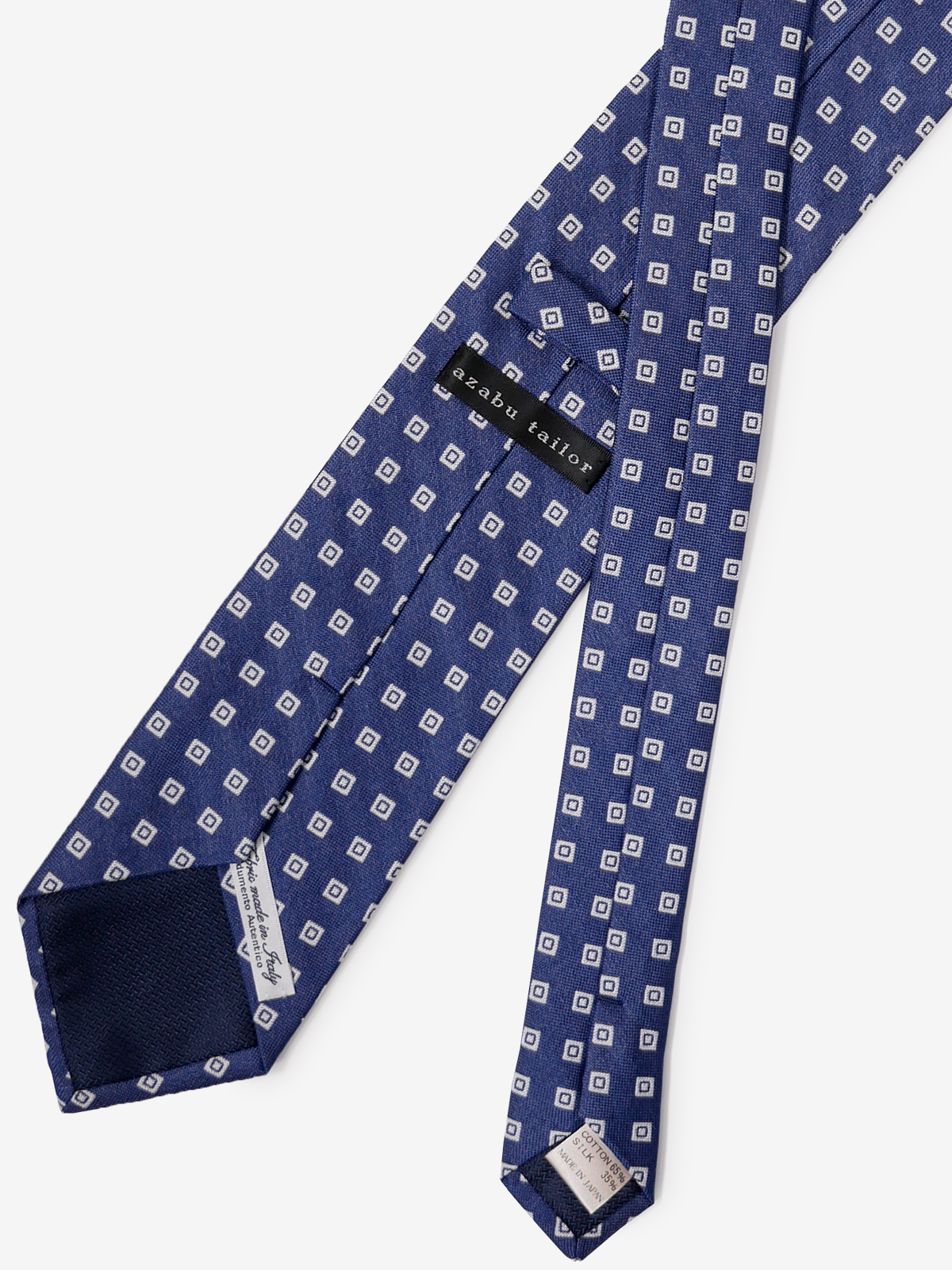 Canepa|Square Medallion Tie|ネイビー