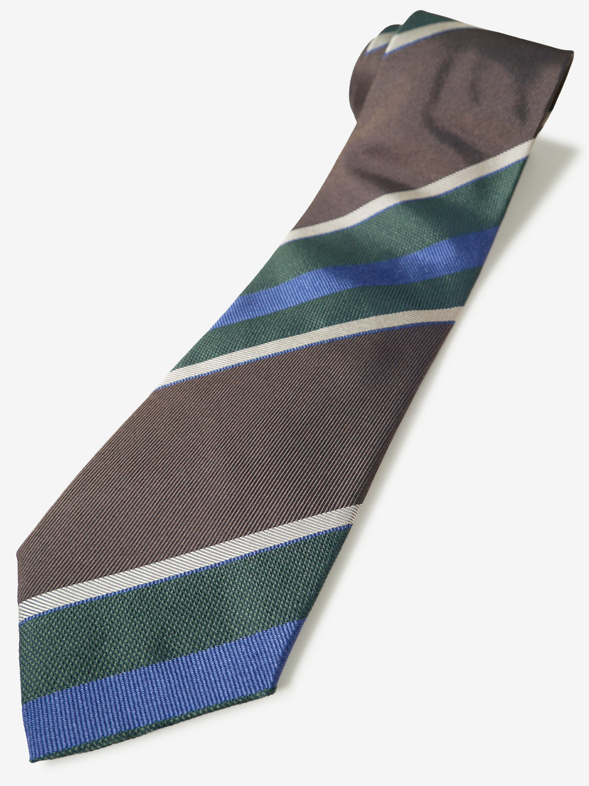 Classico Seta|Stripe Tie|ブラウン
