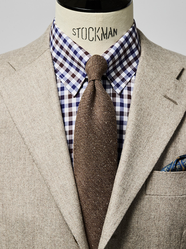 Classico Seta|Solid Tie|ブラウン