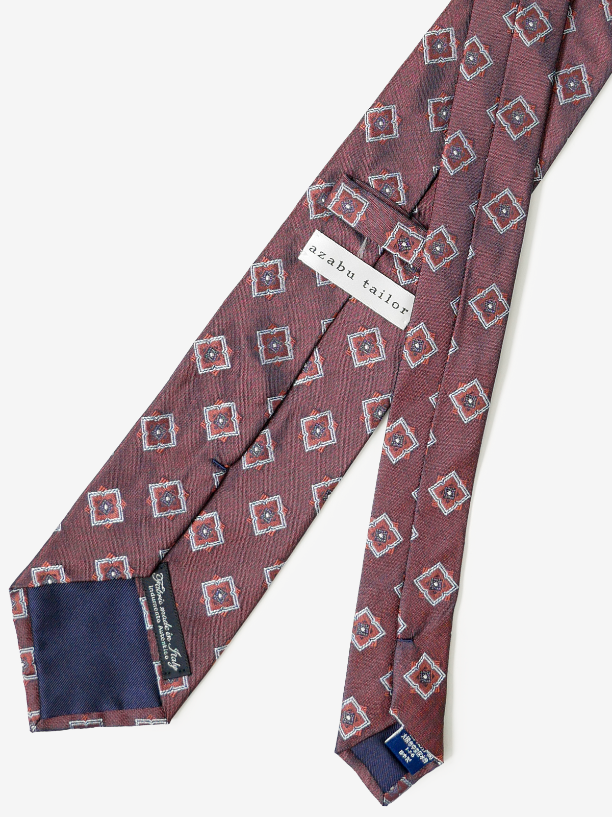 Classico Seta|Medallion Neat Tie|レッド