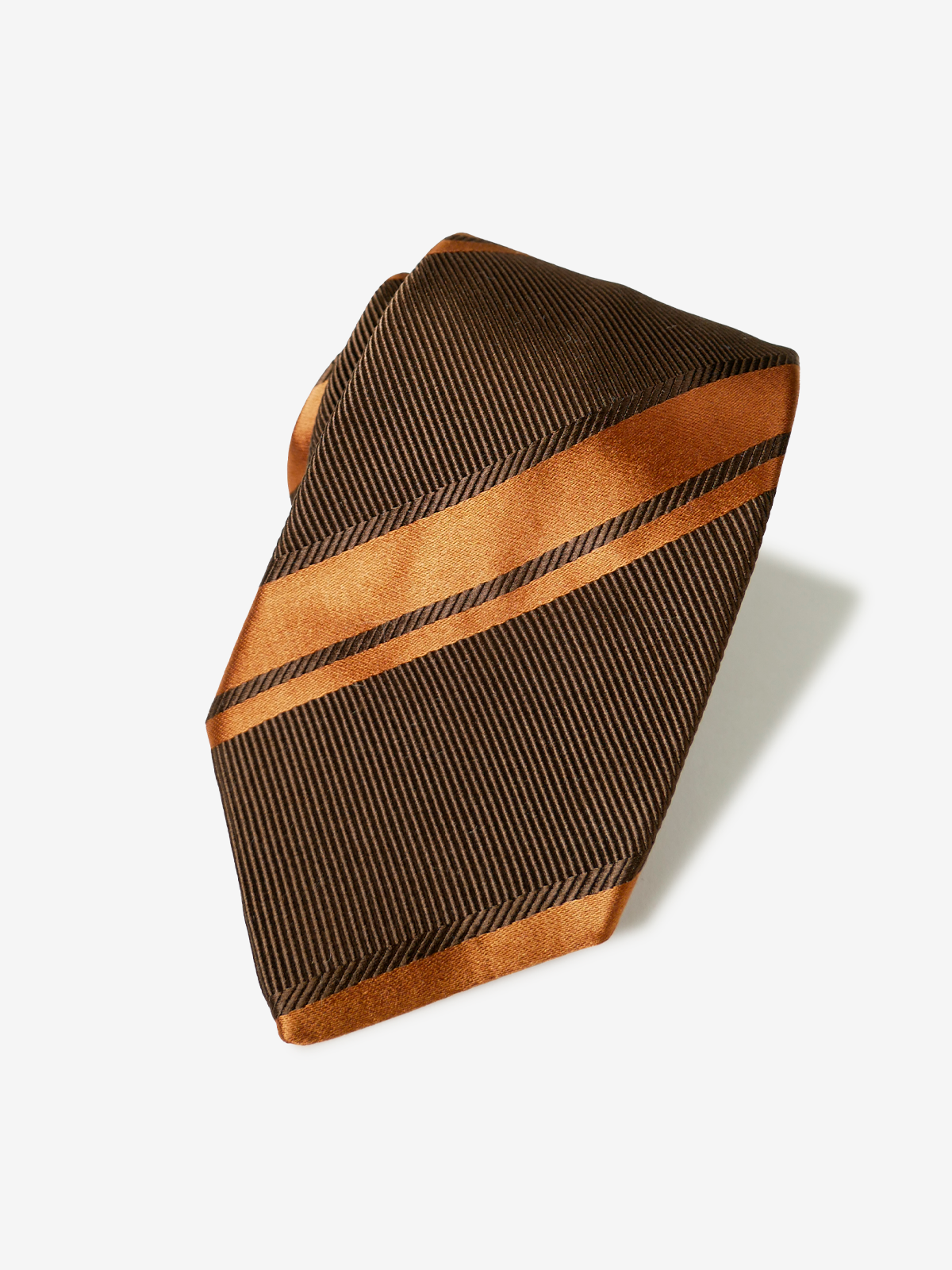 Striped Repp Tie|ブラウン