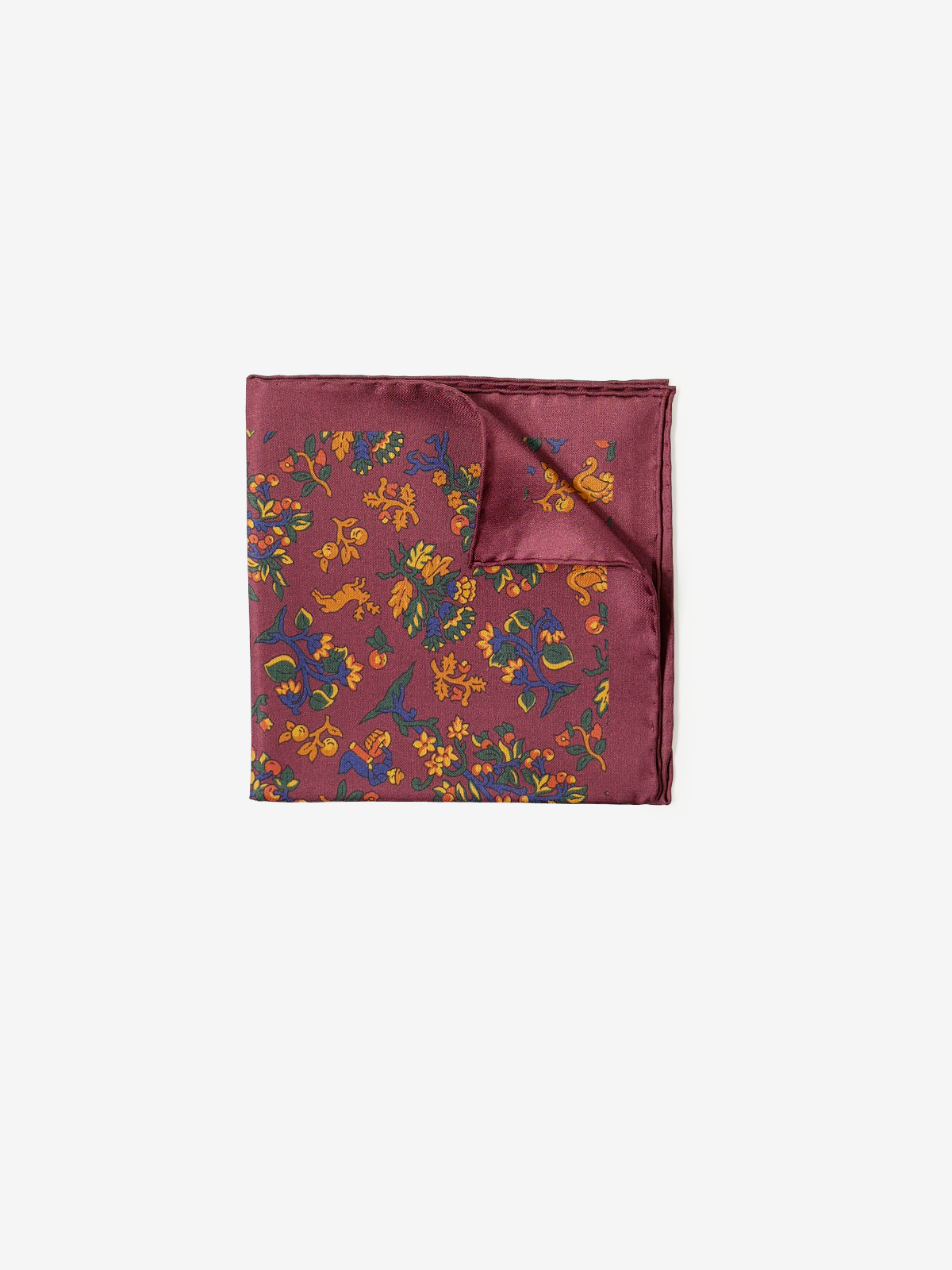 ROBERT KEYTE|Silk Pocket Square|ボルドー