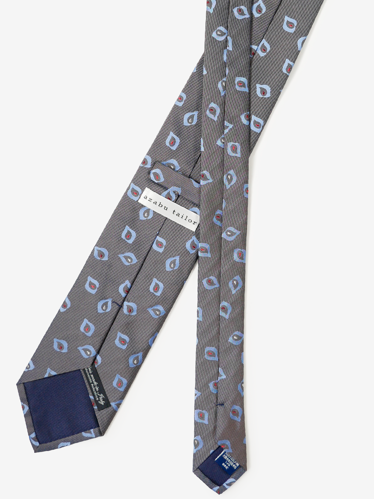 Classico Seta|Paisley Neat Tie|グレイッシュブラウン