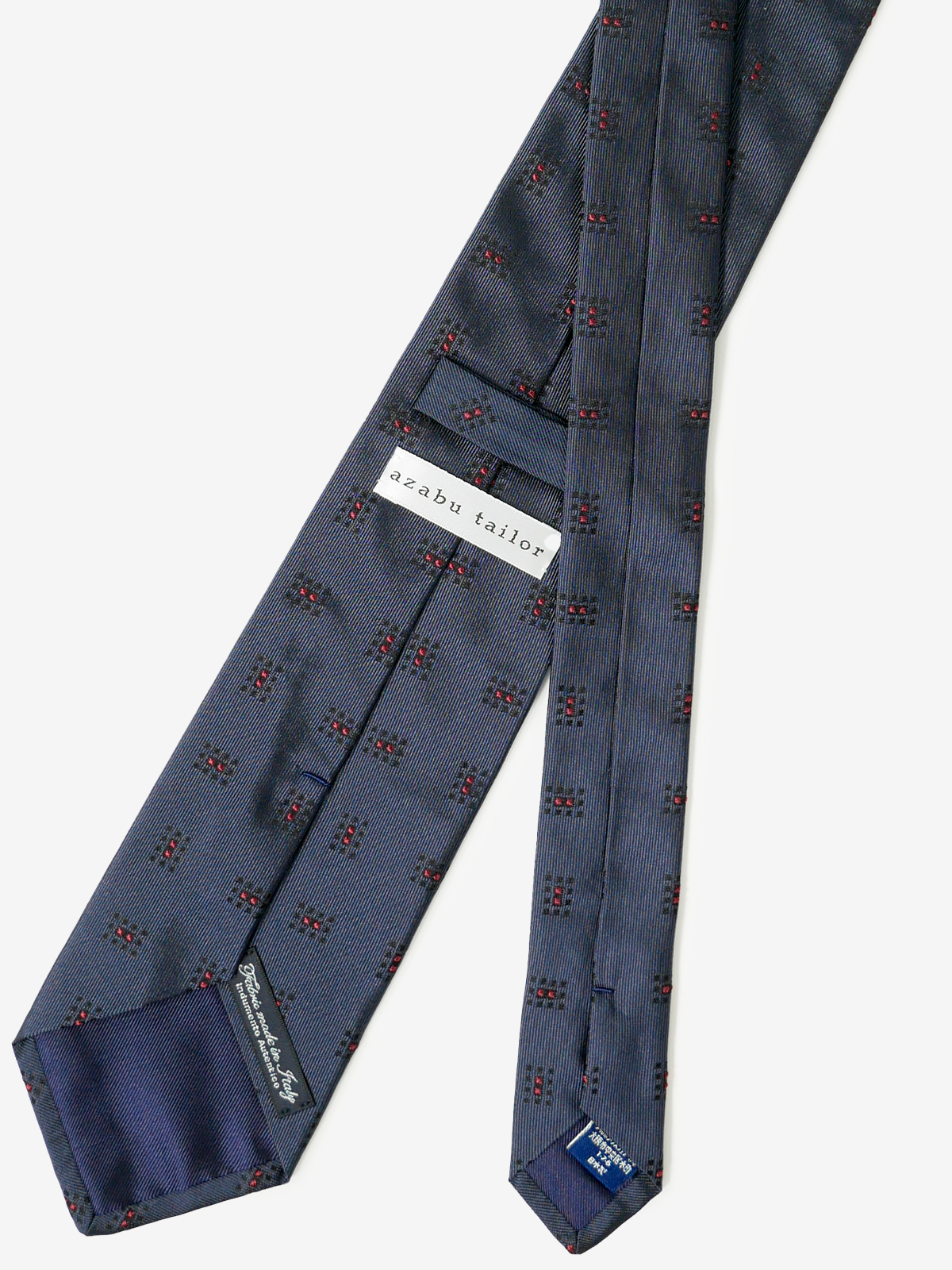 Classico Seta|Rectangle Neat Tie|ネイビー