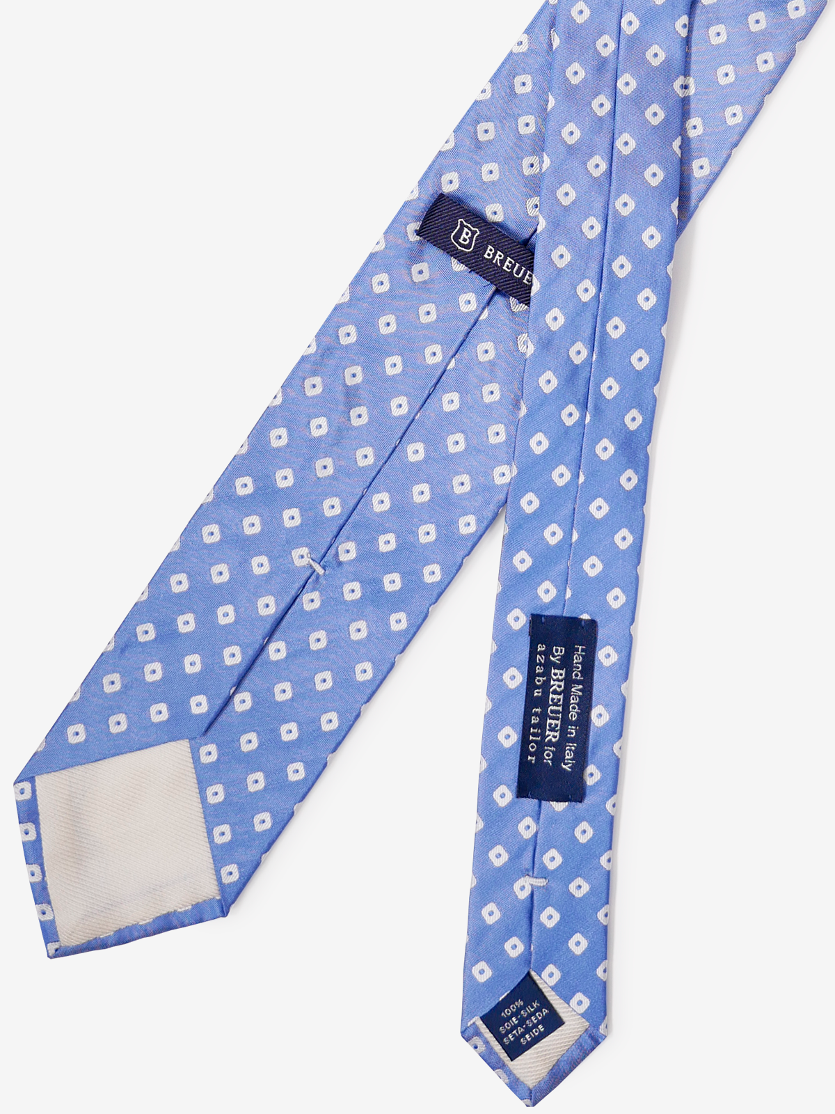 BREUER|Square Dot Neat Tie|ブルー