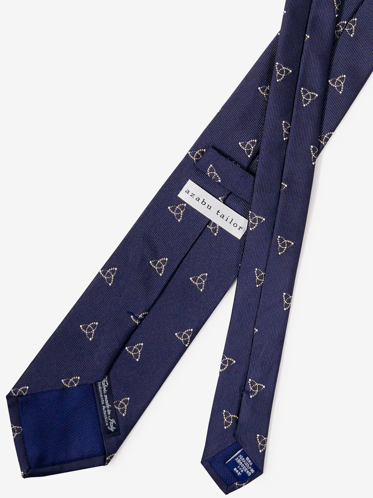 Classico Seta|Geo Pattern Neat Tie|ネイビー