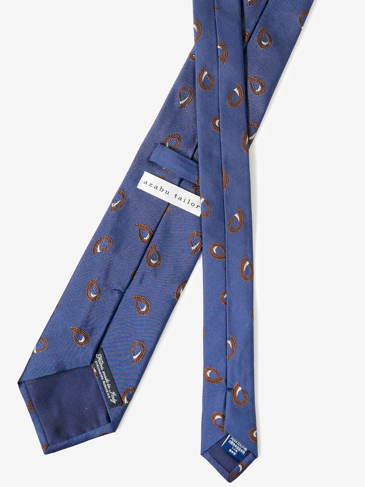 Classico Seta|Paisley Neat Tie|ライトネイビー