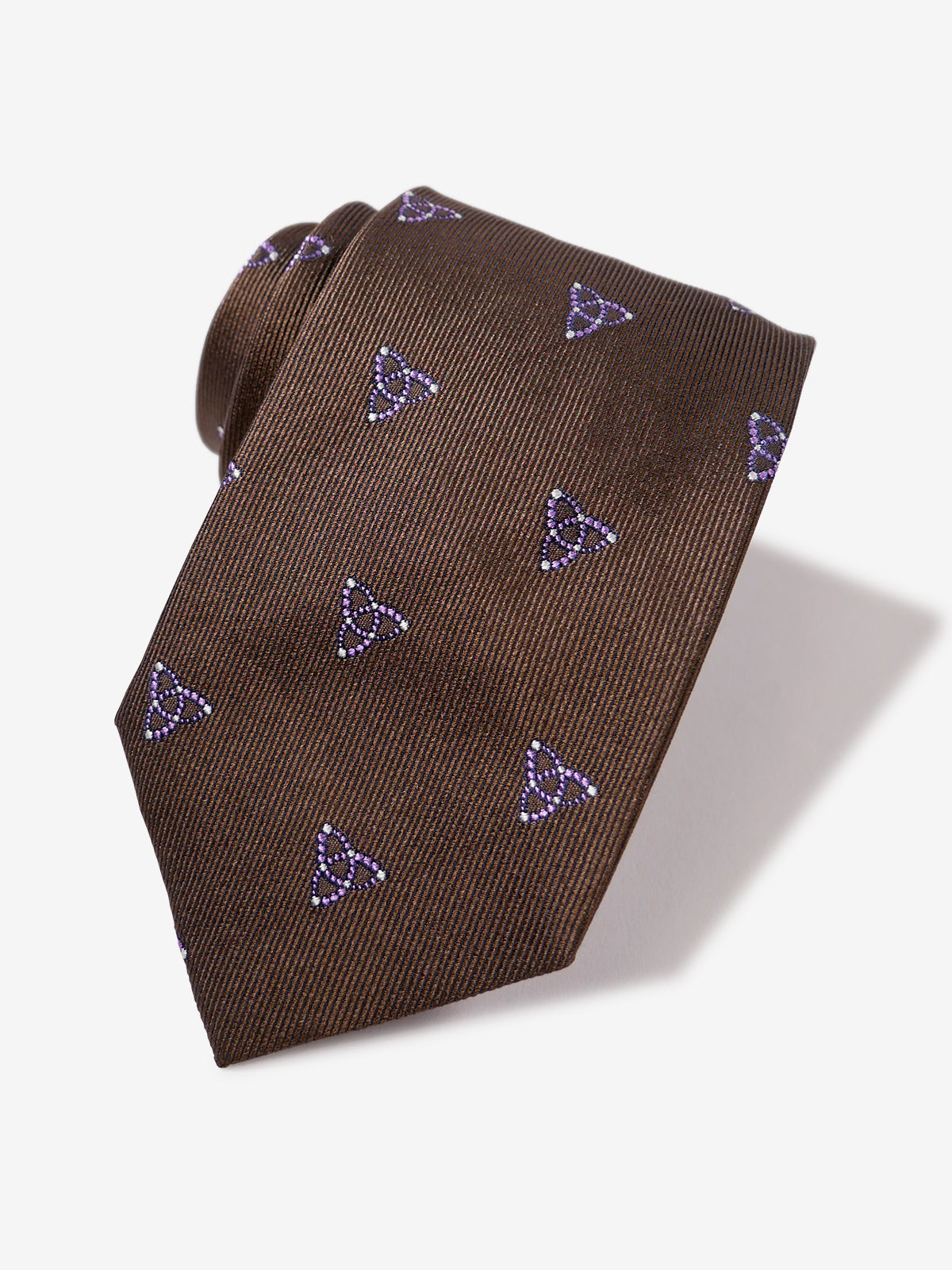 Classico Seta|Geo Pattern Neat Tie|ブラウン
