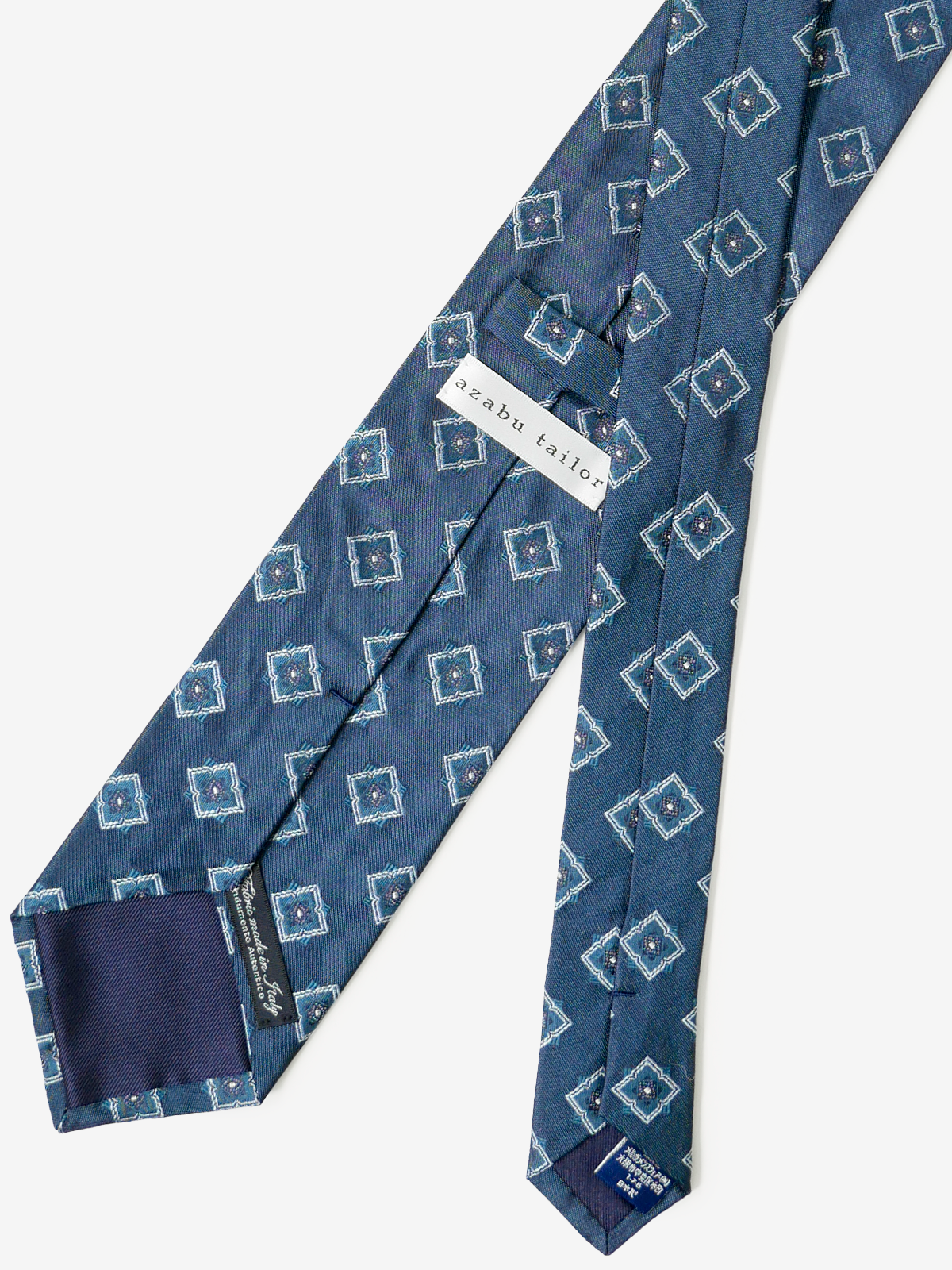 Classico Seta|Medallion Neat Tie|ブルー