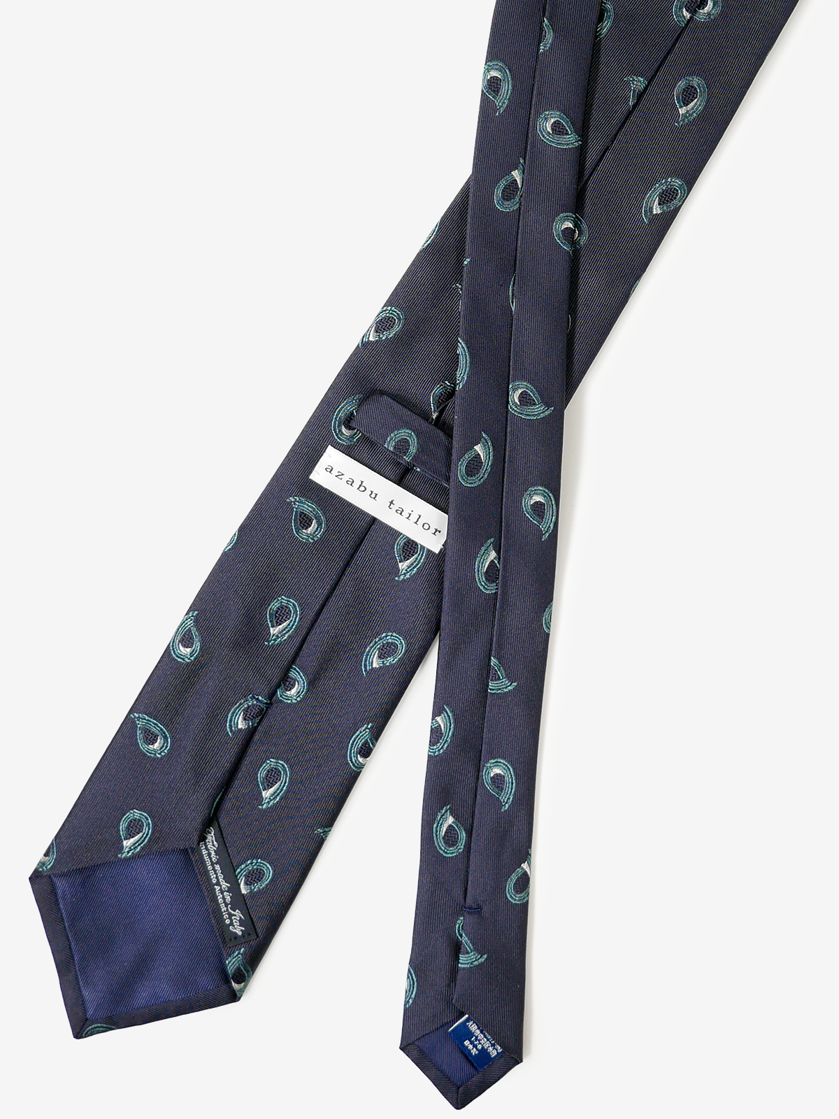 Classico Seta|Paisley Neat Tie|ネイビー