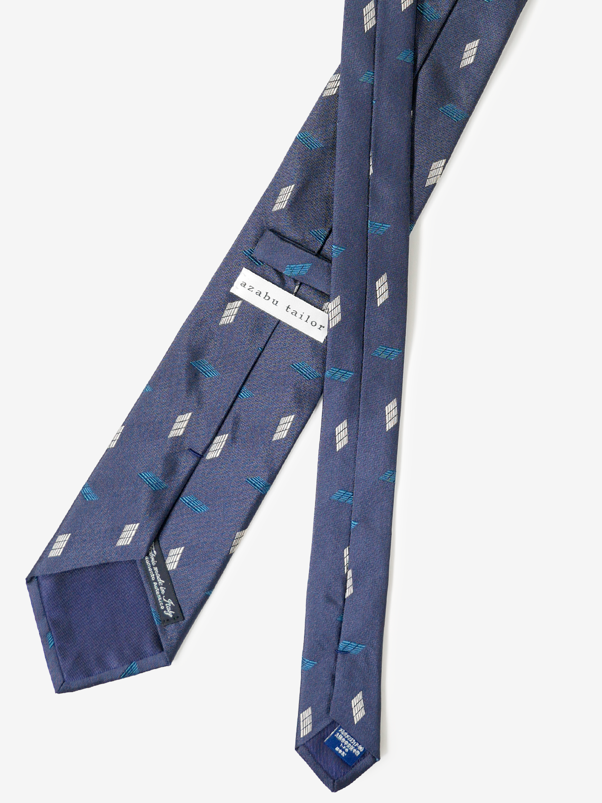Classico Seta|Rhombus Neat Tie|ネイビー
