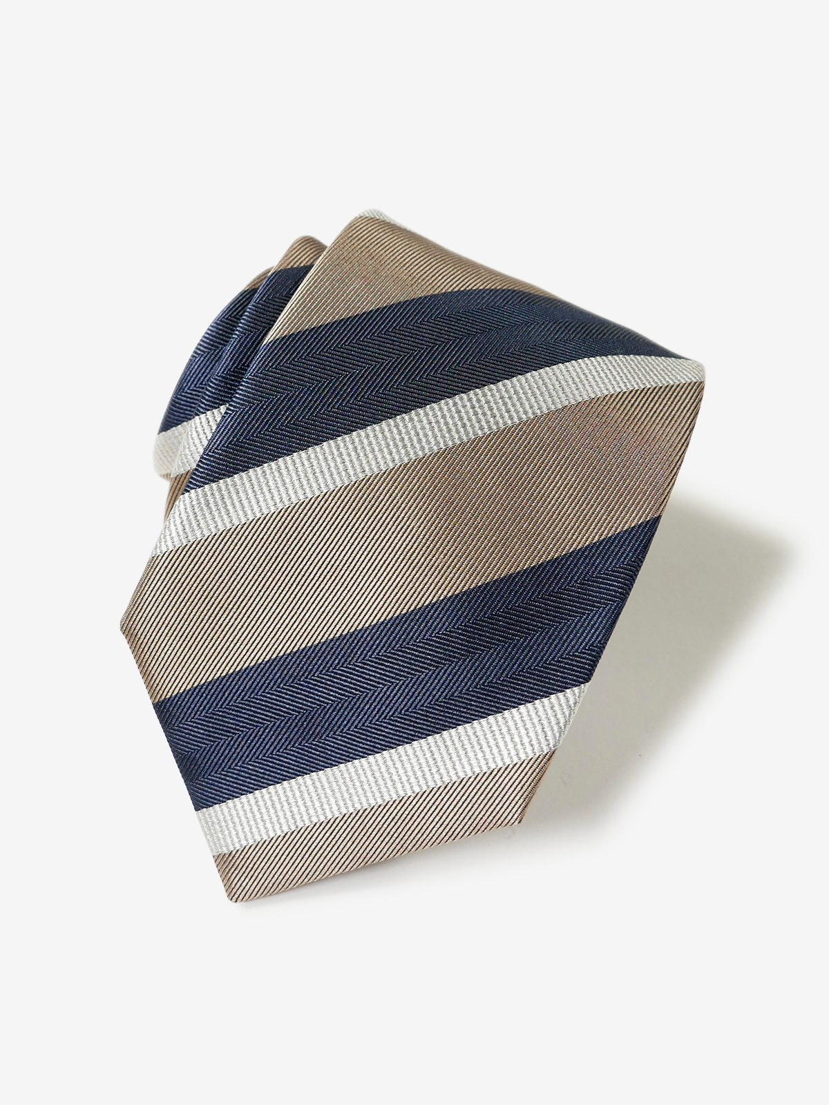 Classico Seta|Stripe Tie|ベージュ