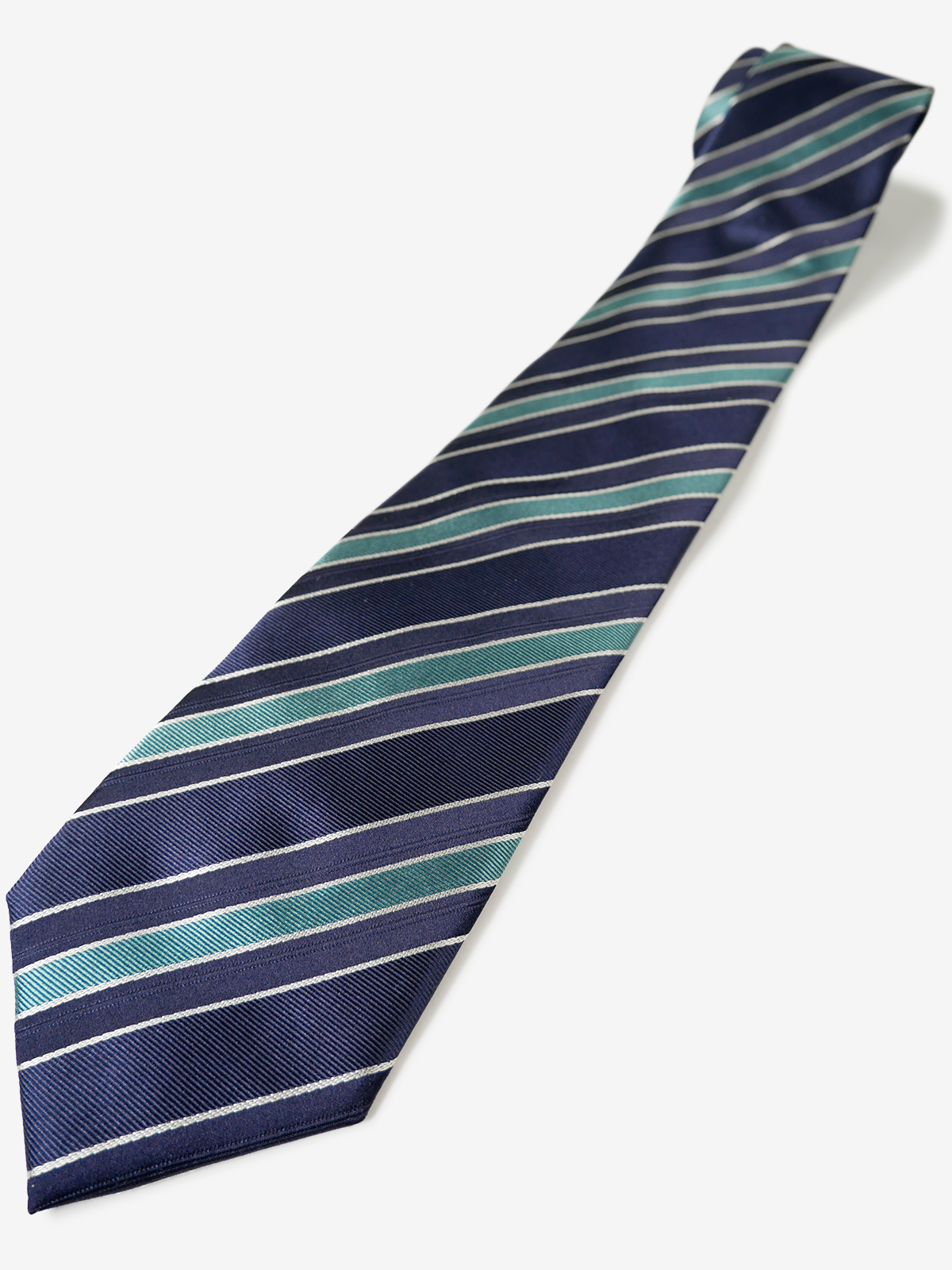 Classico Seta|Stripe Tie|グリーン