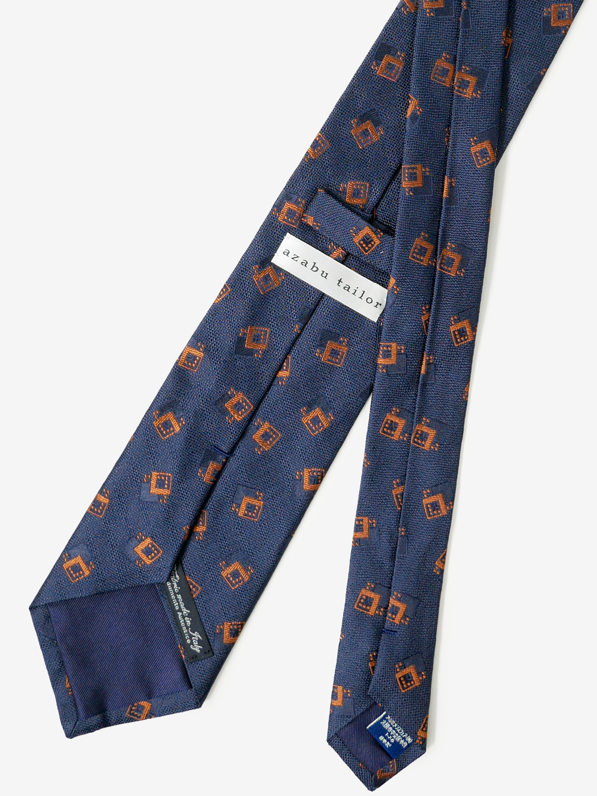 Classico Seta|Double Square Neat Tie|オレンジ