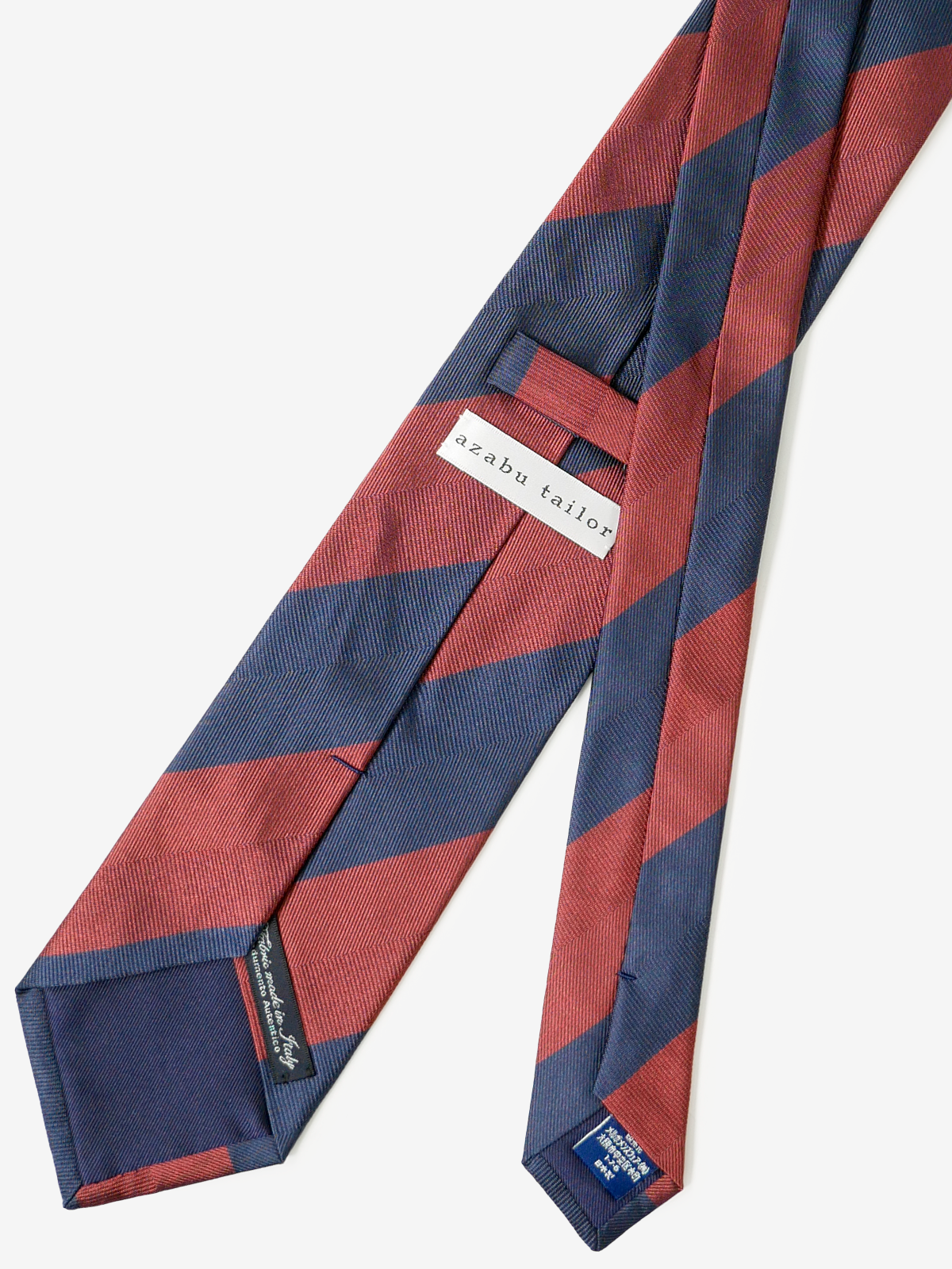 Classico Seta|Block Stripe Tie|レッド