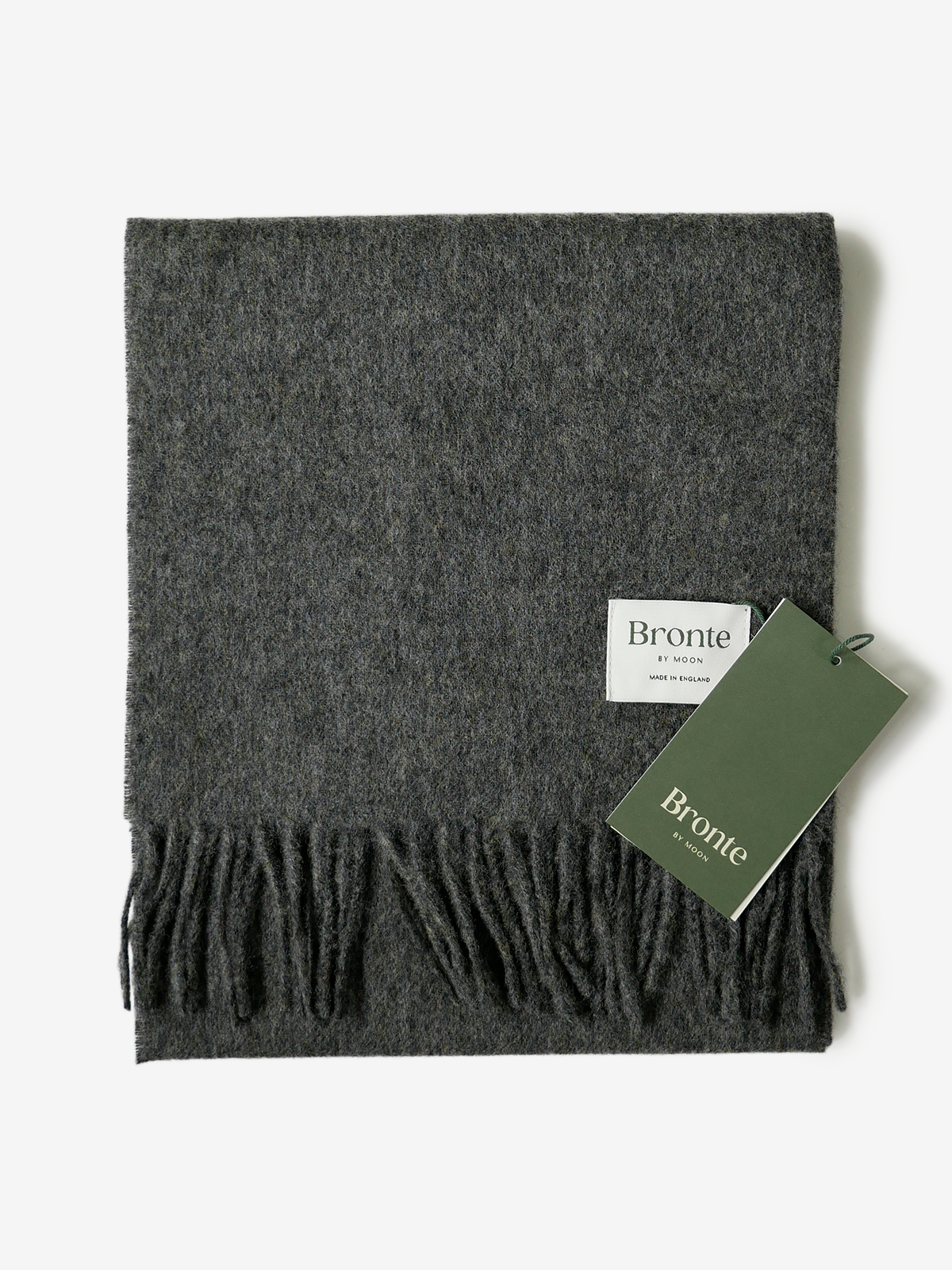 MOON|Solid Wool Scarf|グレー