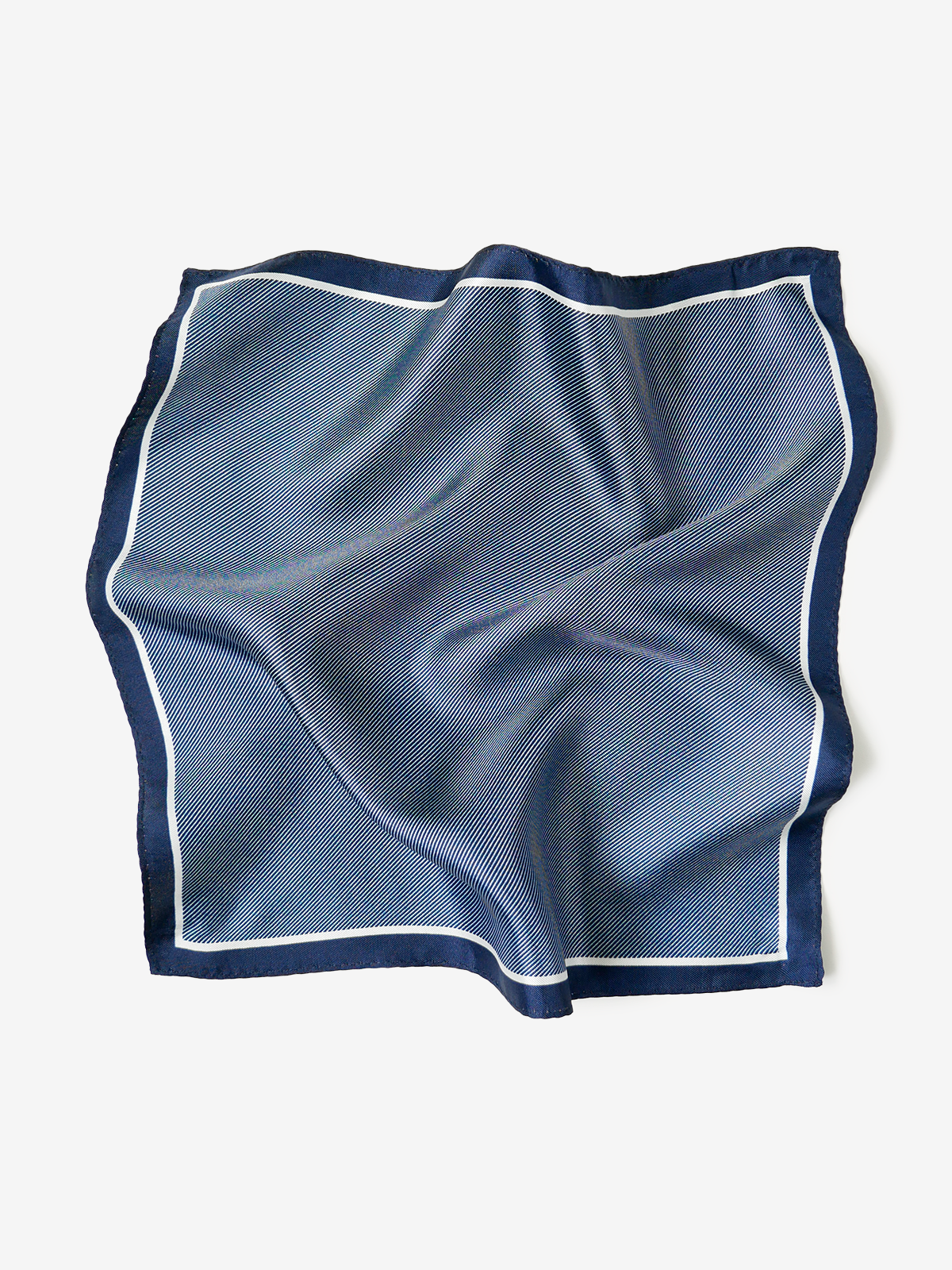 Classico Seta|Silk Pocket Square|ネイビー