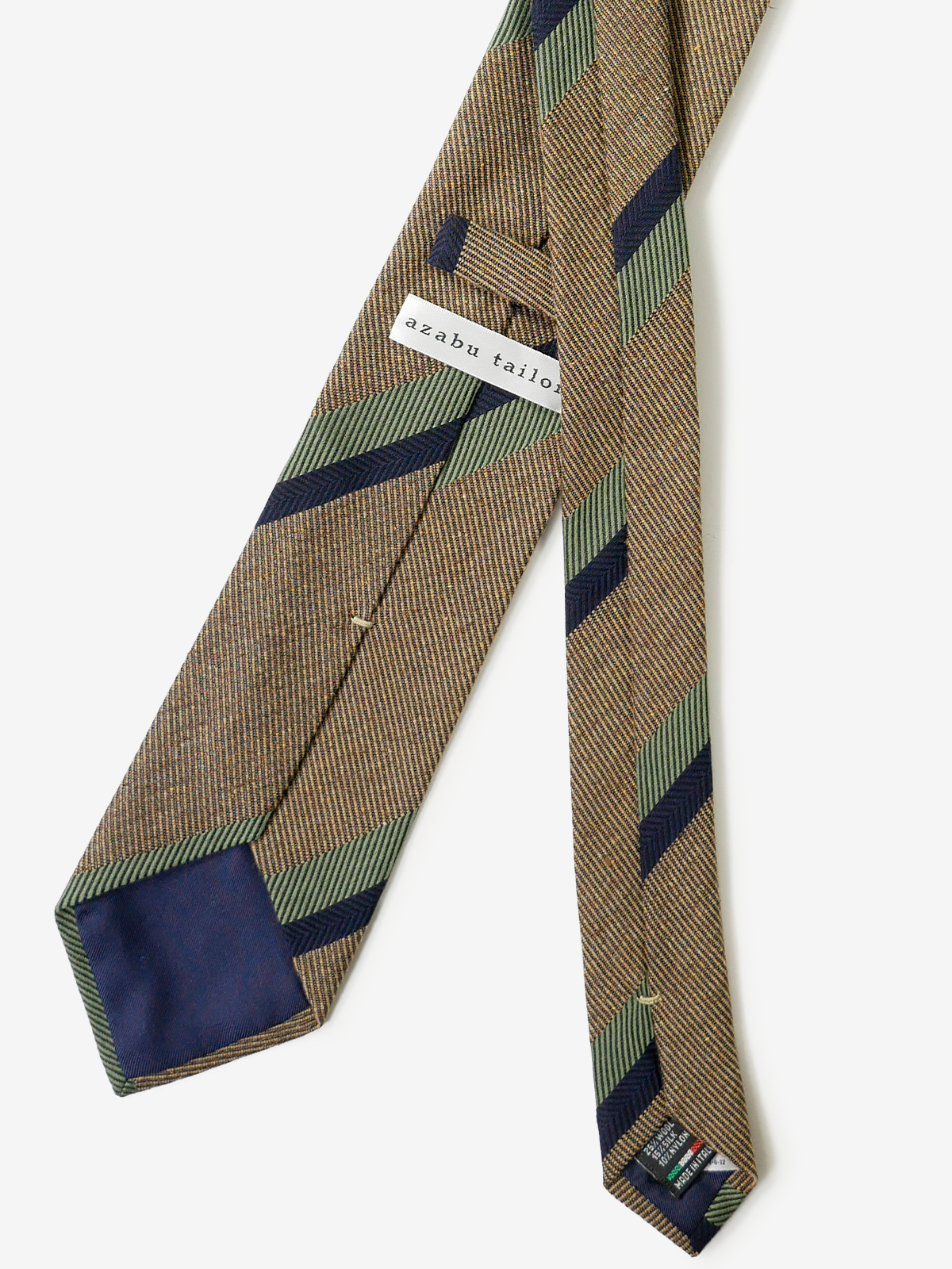 Classico Seta|Striped Twill Necktie|ベージュ