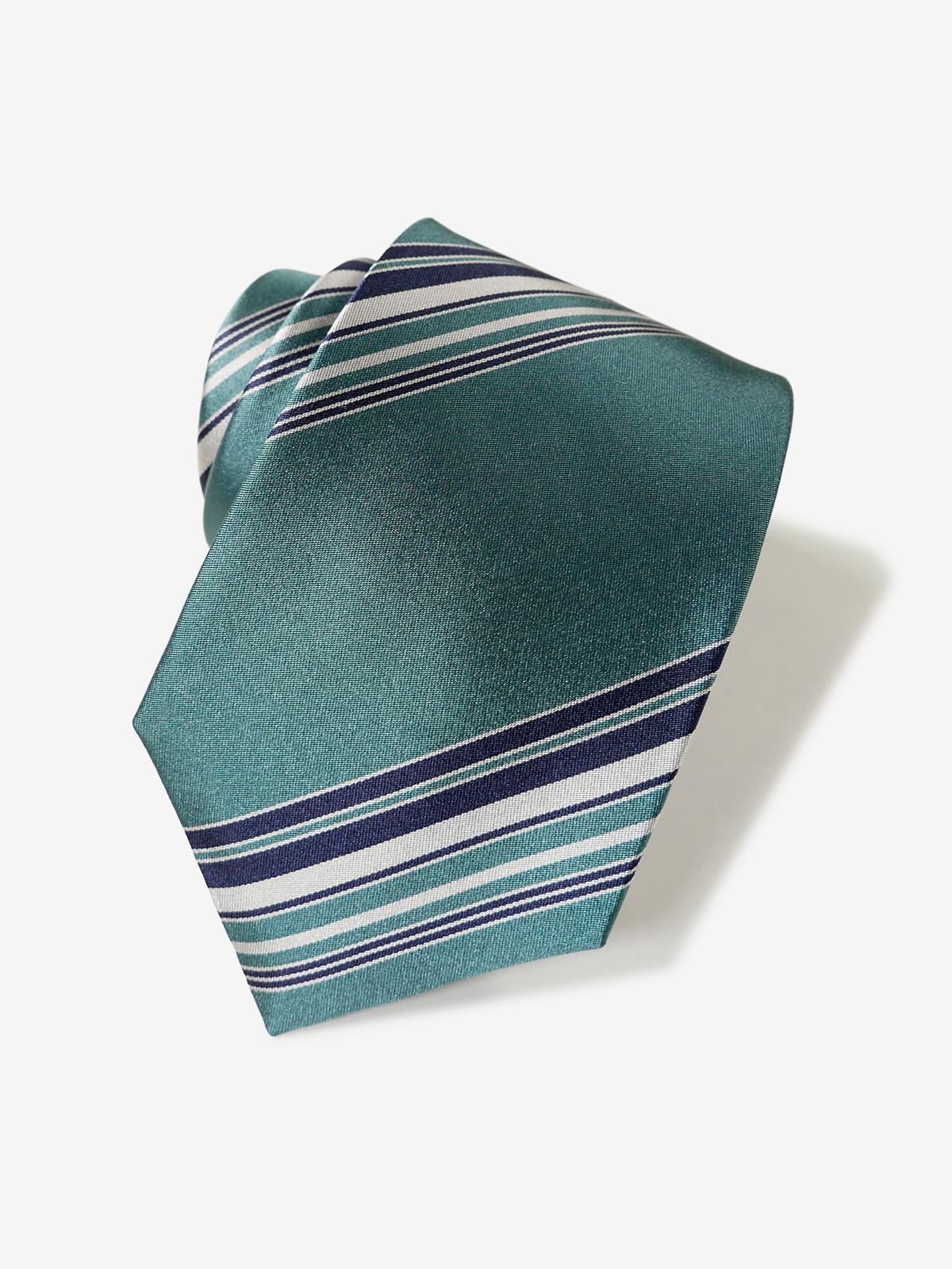 Classico Seta|Stripe Tie|グリーン