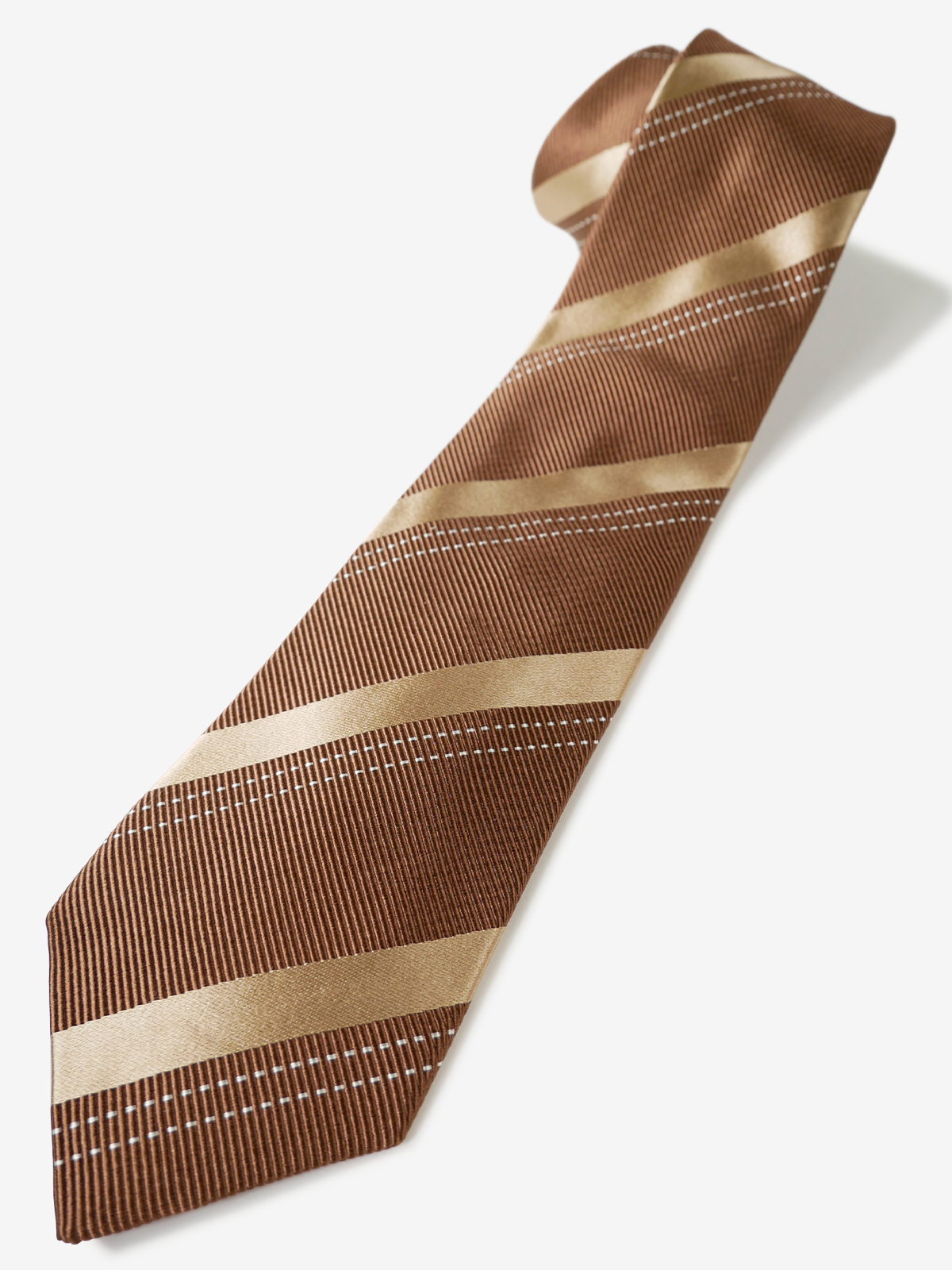Striped Repp Tie|ブラウン
