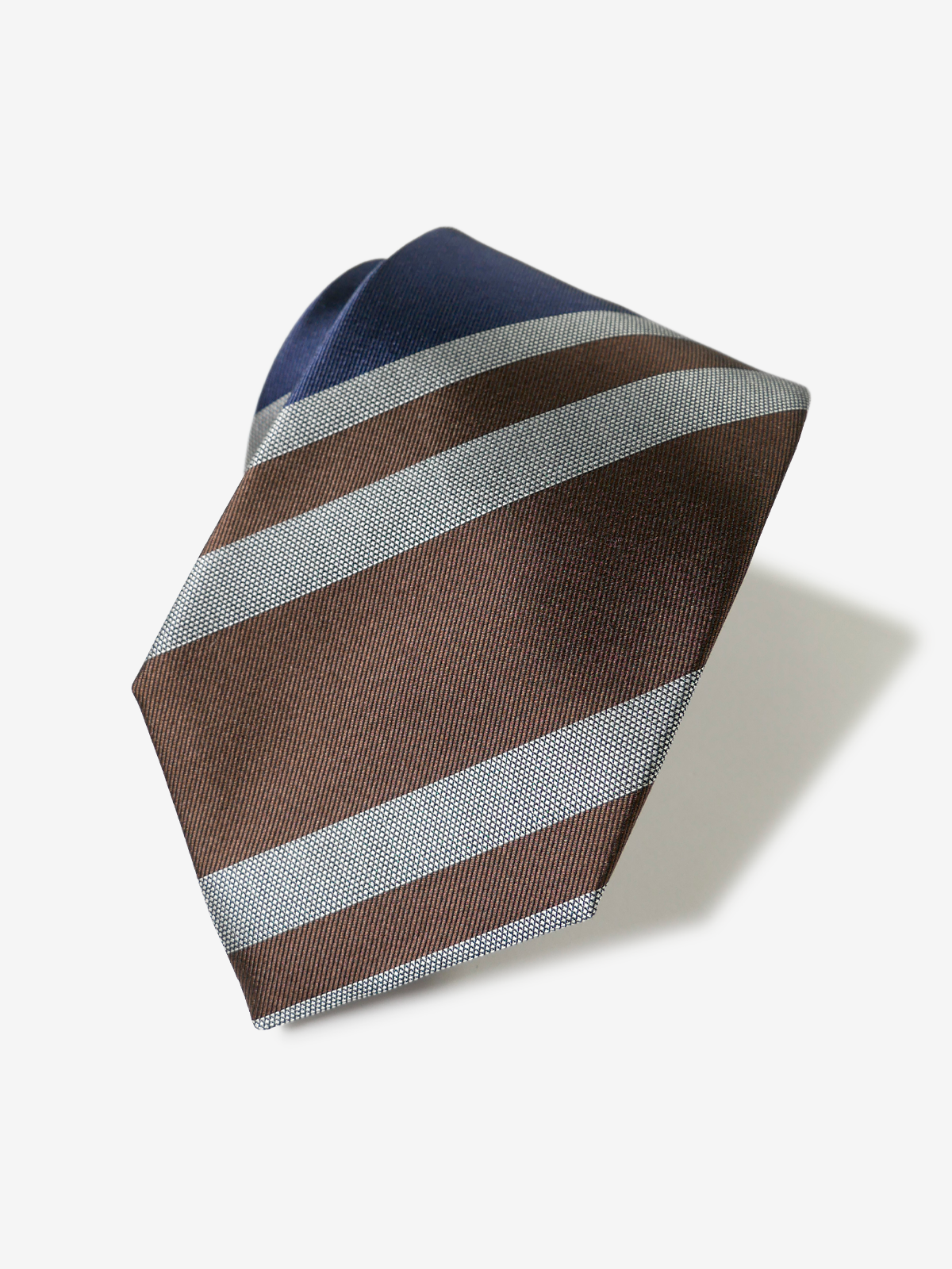 Classico Seta|Stripe Tie|ブラウン