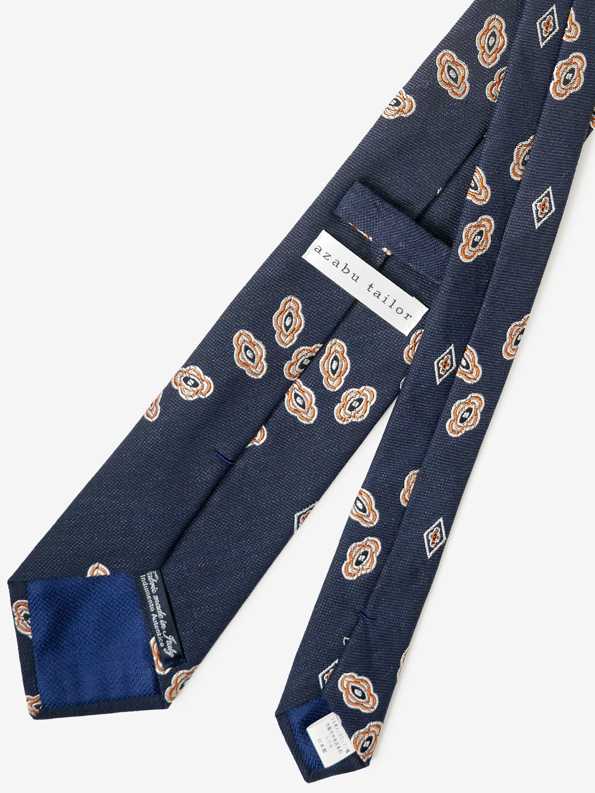 Classico Seta|Floral Medallion Tie|ネイビー