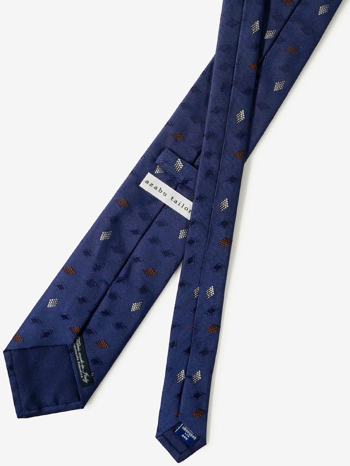 Classico Seta|Rhombus Neat Tie|ブルー