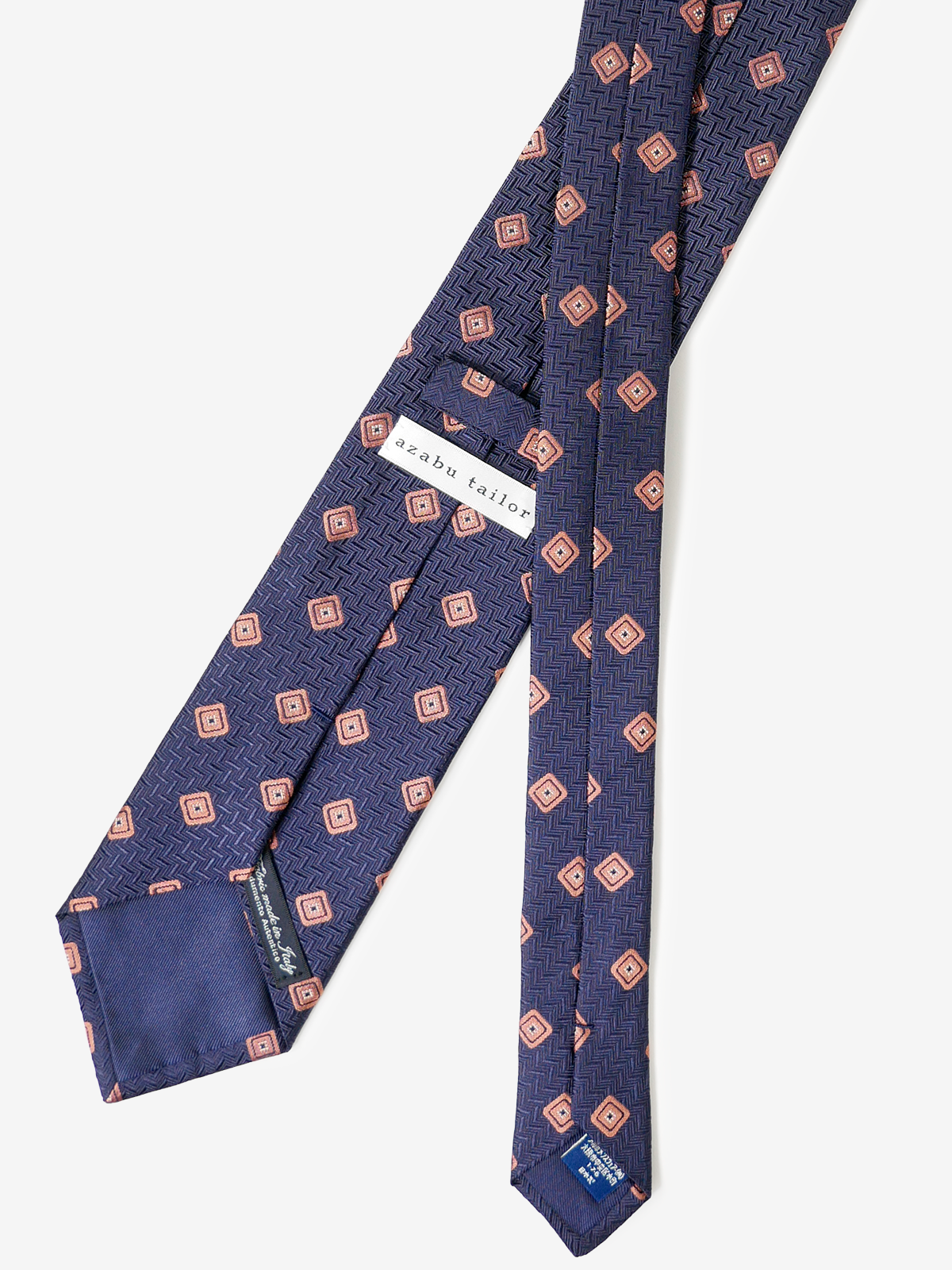 Classico Seta|Square Neat Tie|オレンジ