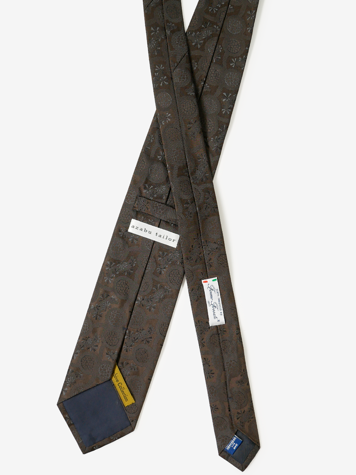 Fermo Fossati|Neat Tie|ブラウン