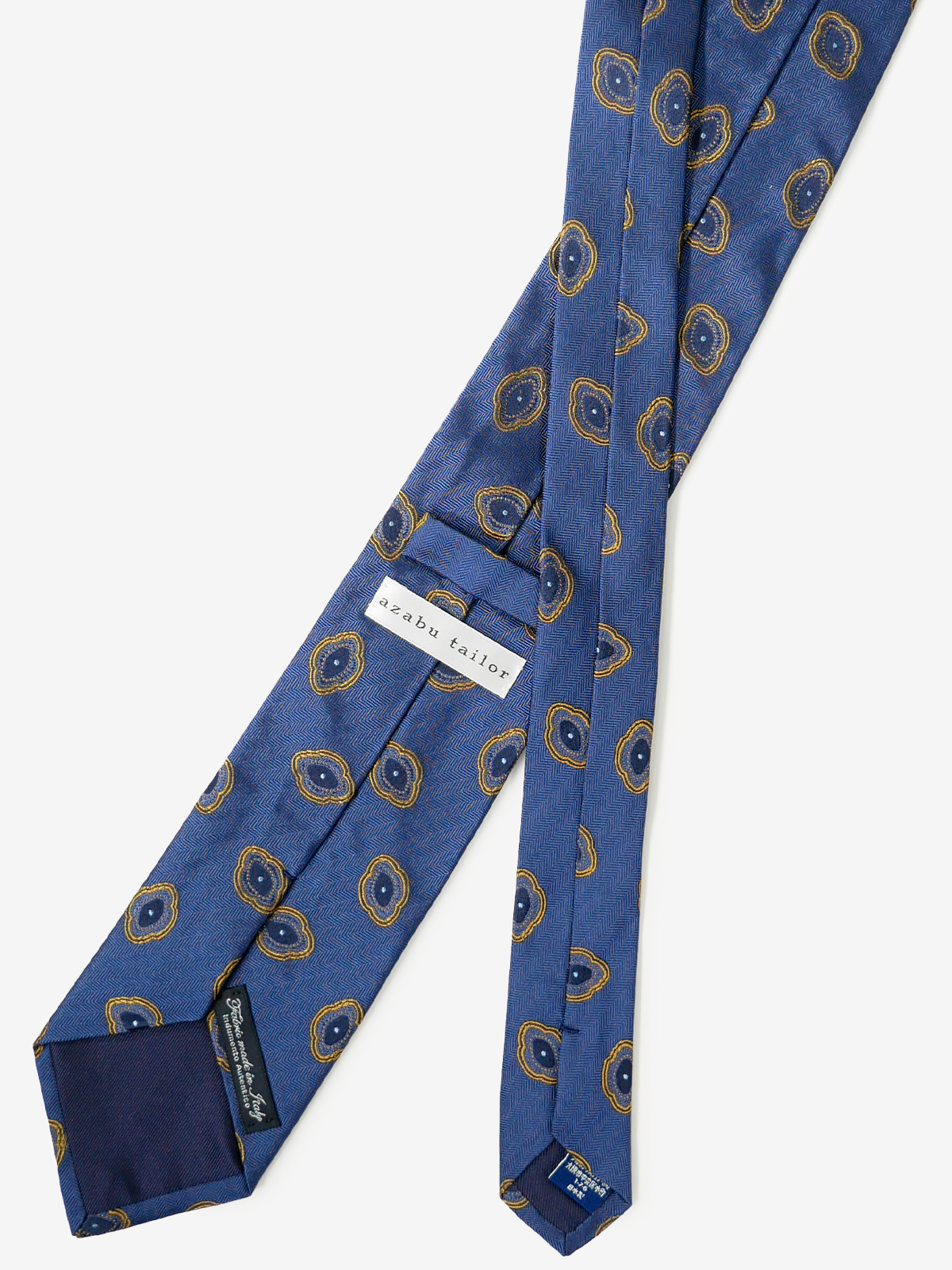 Classico Seta|Floral Medallion Tie|ネイビー