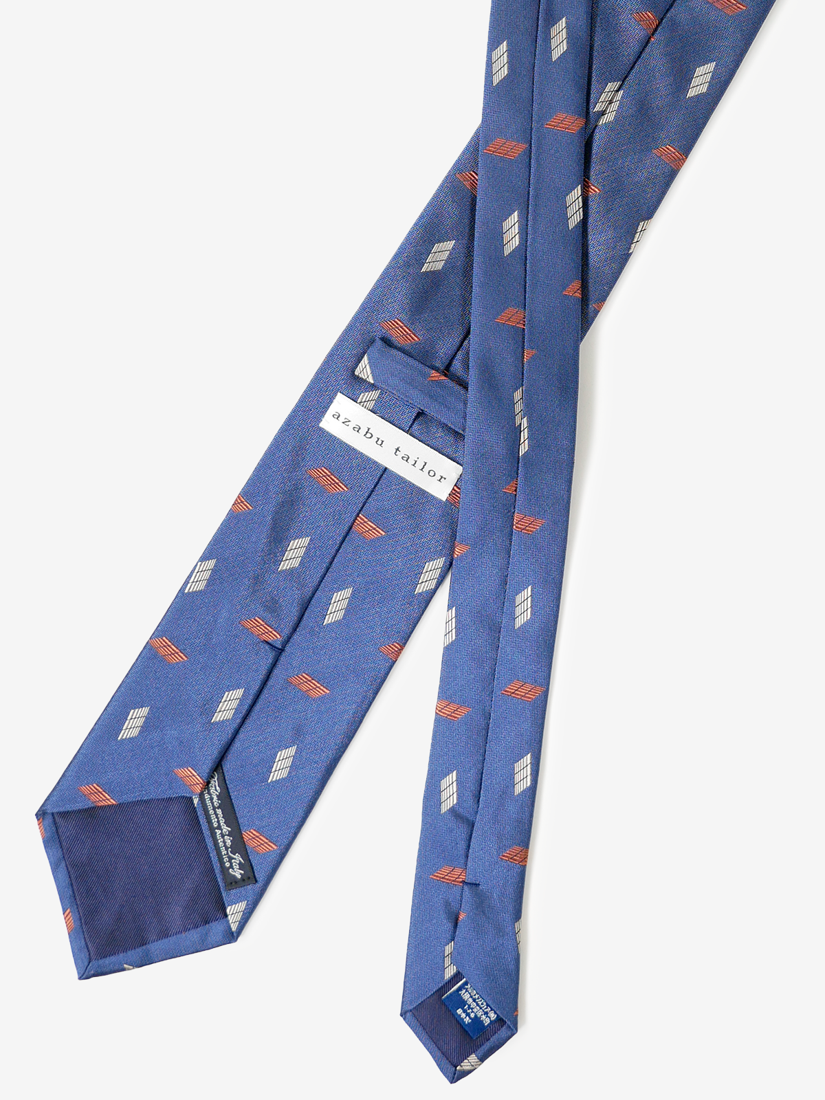 Classico Seta|Rhombus Neat Tie|ブルー