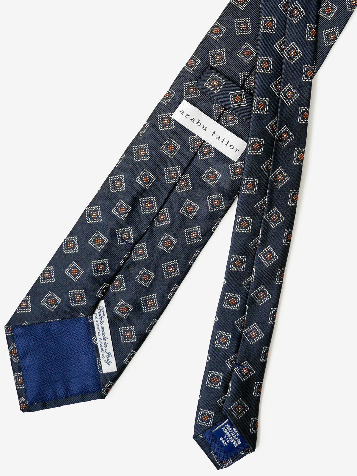 Canepa|Square Medallion Tie|ネイビー