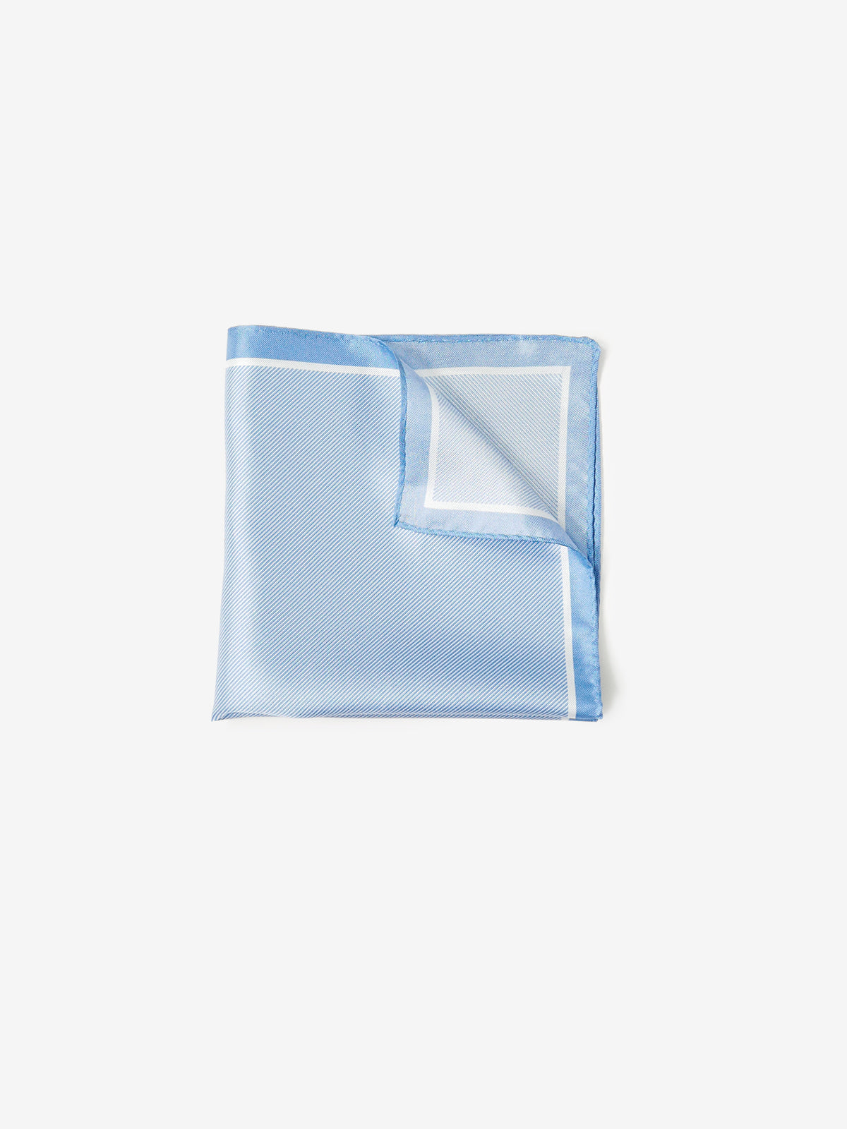 Classico Seta|Silk Pocket Square|サックスブルー