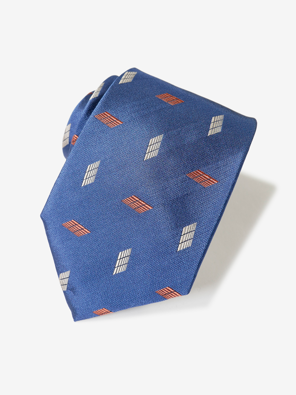 Classico Seta|Rhombus Neat Tie|ブルー