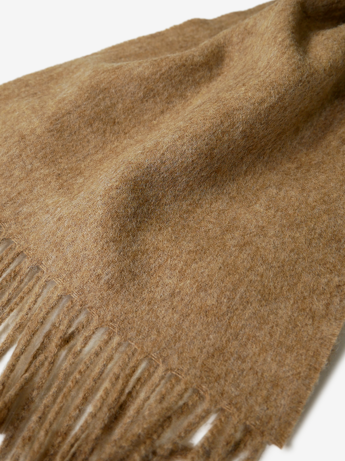 MOON|Solid Wool Scarf|ブラウン