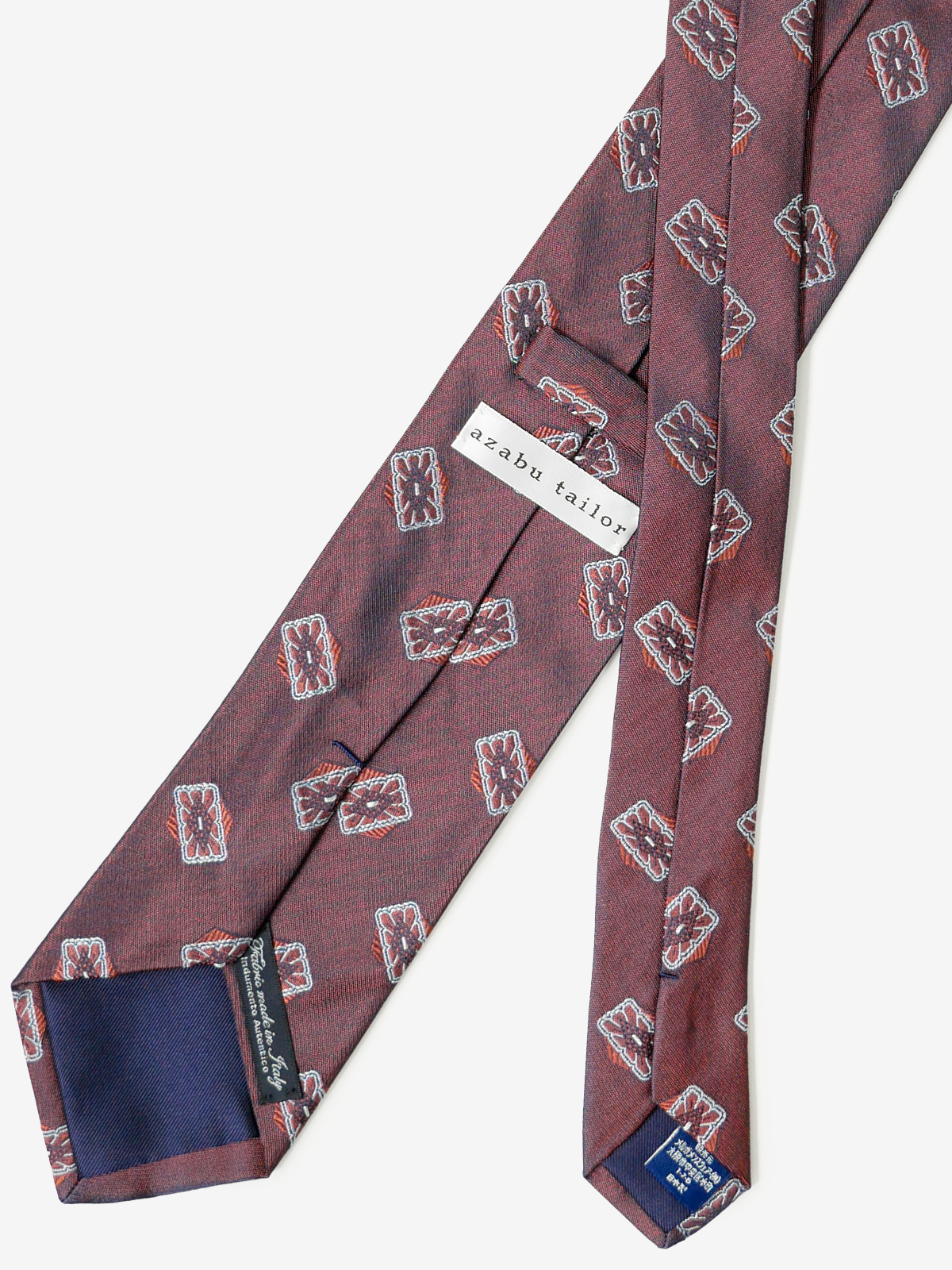 Classico Seta|Rectangle Neat Tie|レッド