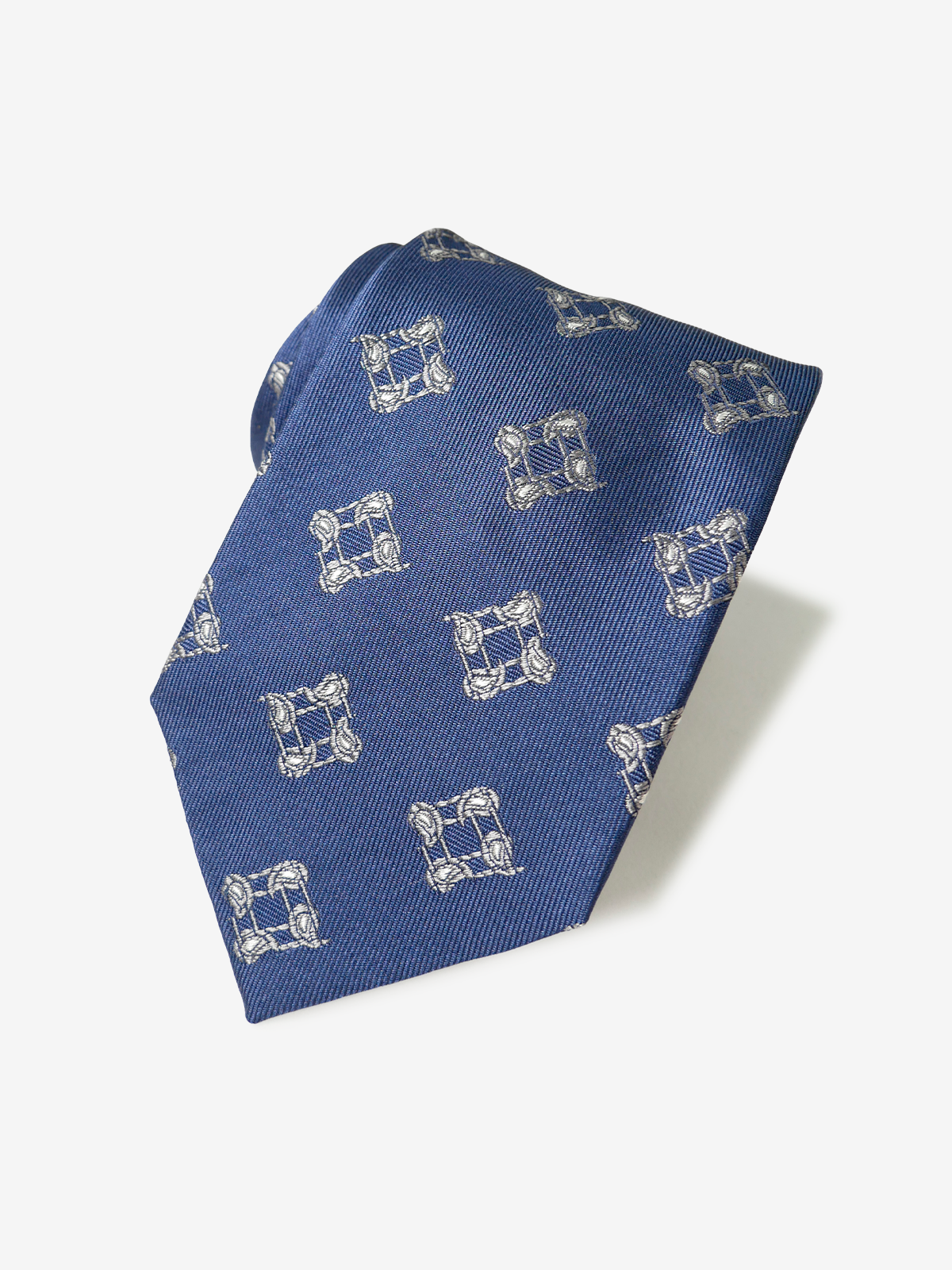 Classico Seta|Paisley Neat Tie|ネイビー