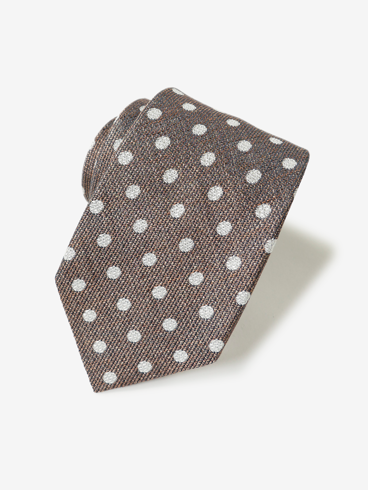 Classico Seta|Polka Dot Tie|ブラウン