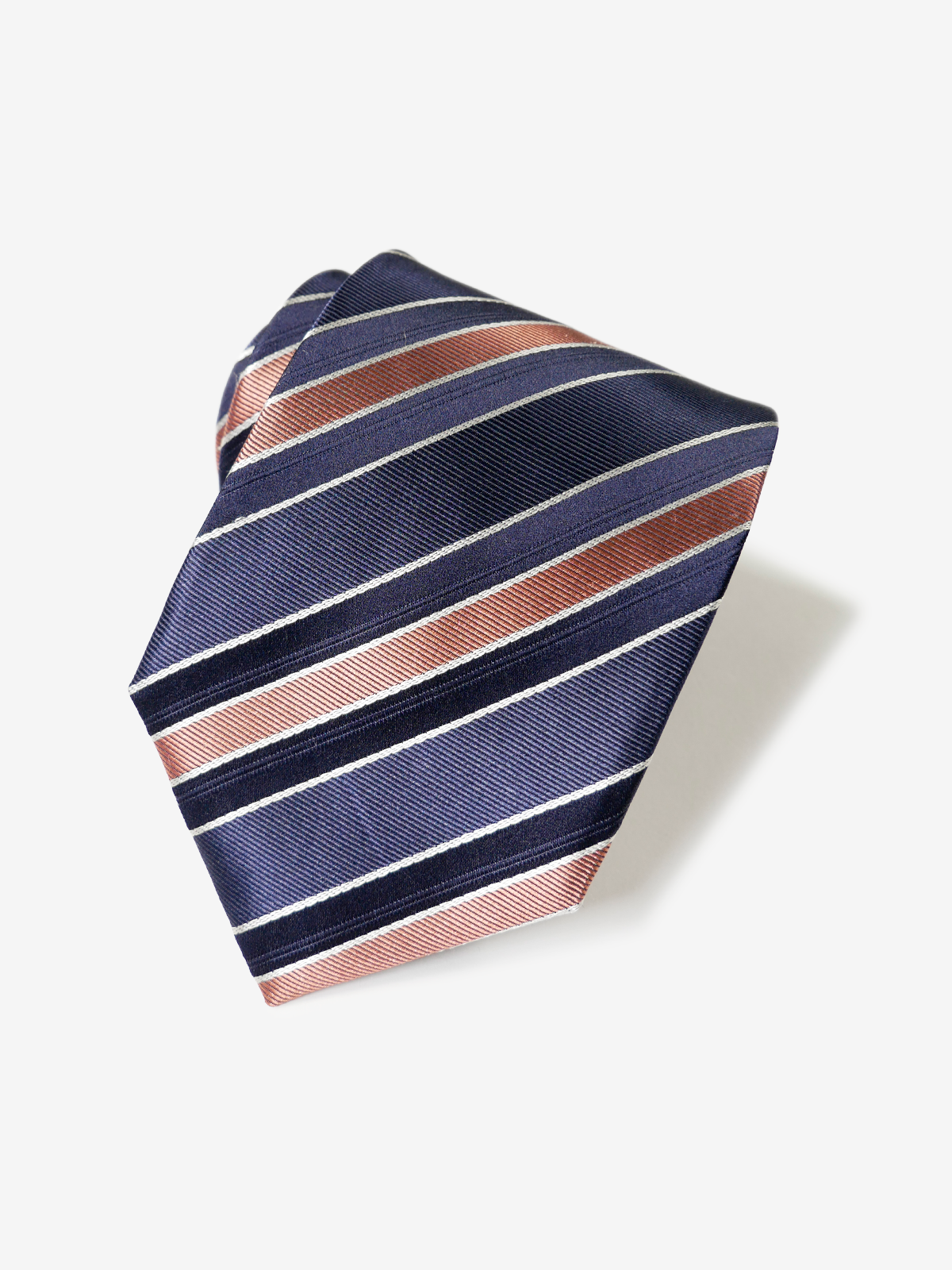 Classico Seta|Stripe Tie|オレンジピンク