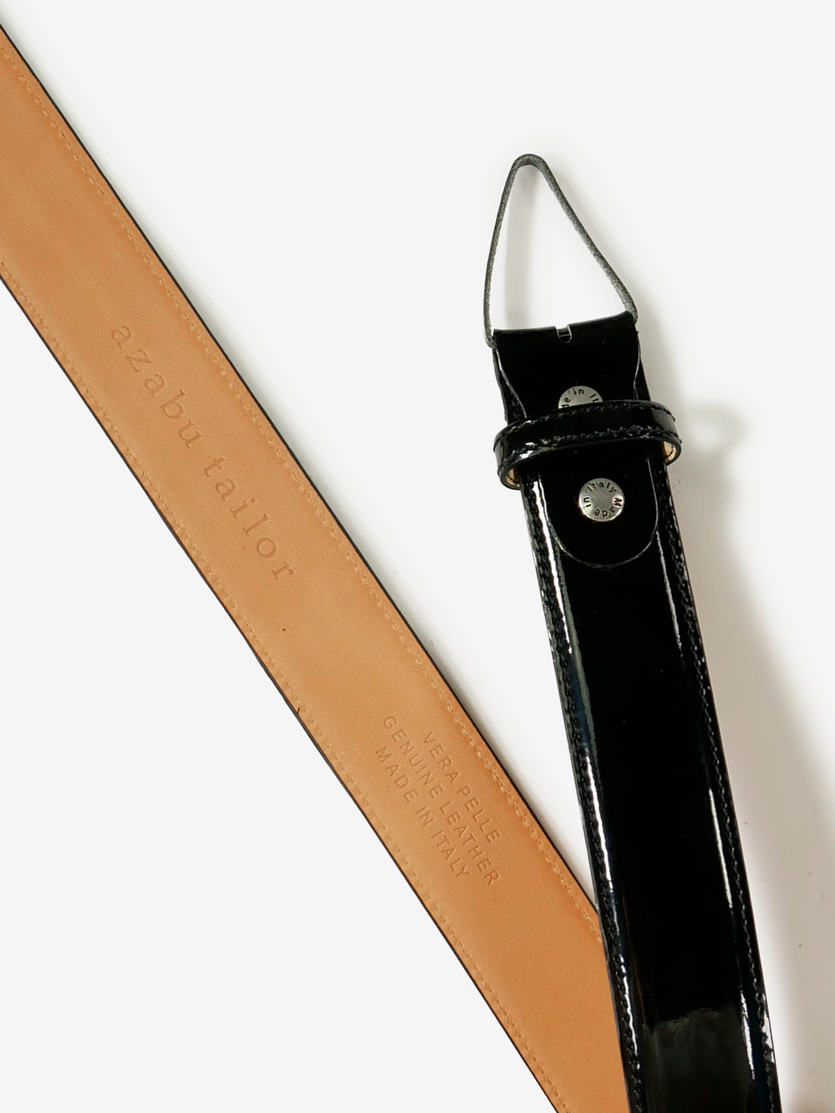 Enamel Leather Belt|ブラック