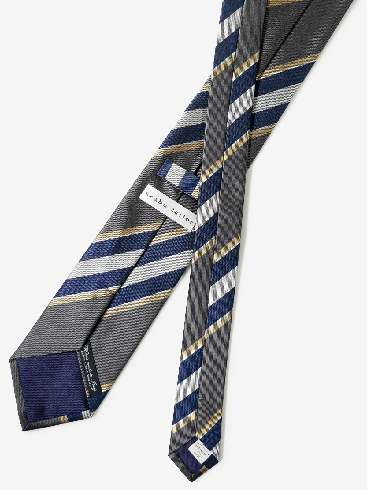 Classico Seta|Stripe Tie|グレー