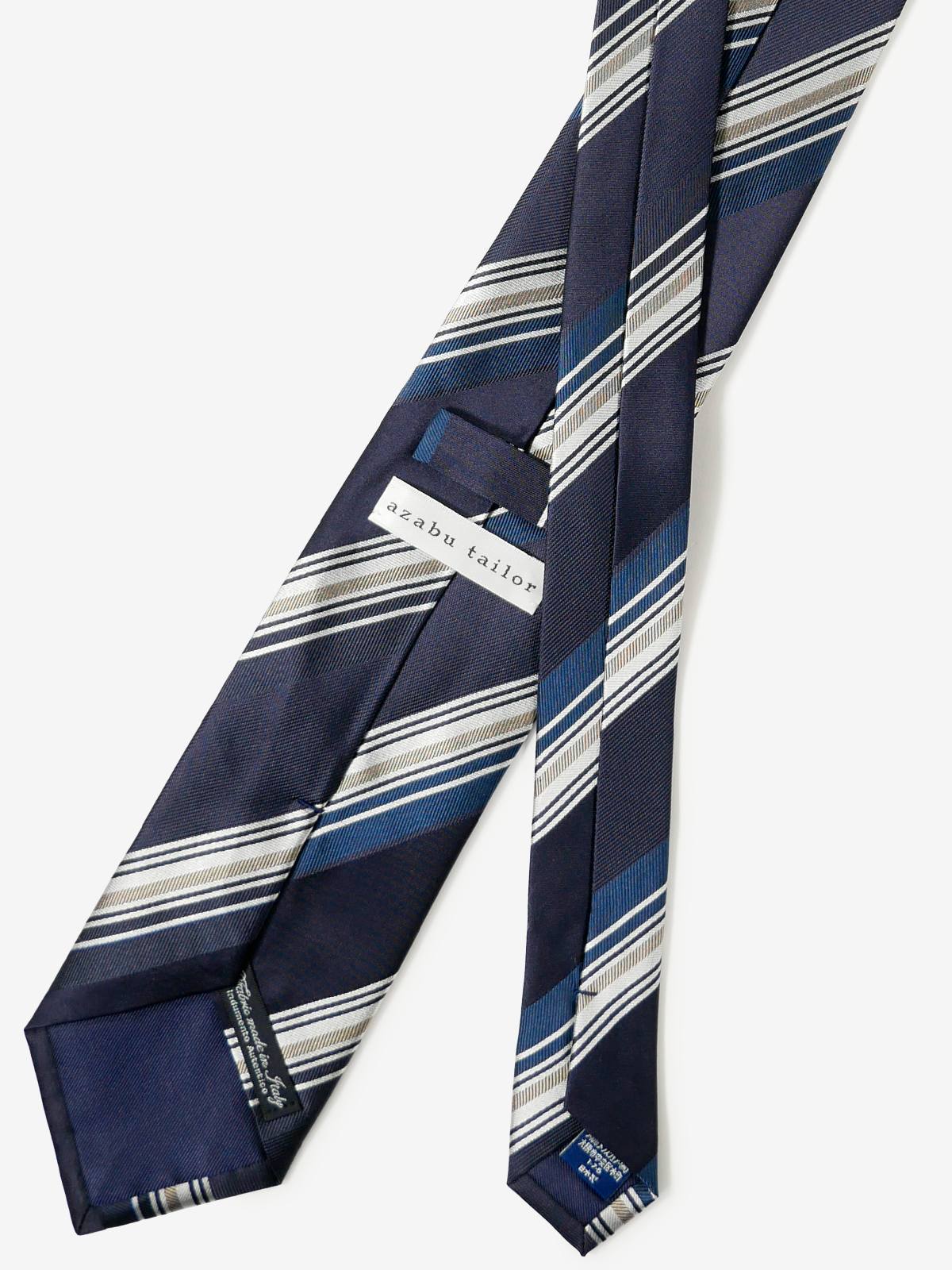 Classico Seta|Stripe Tie|ネイビー