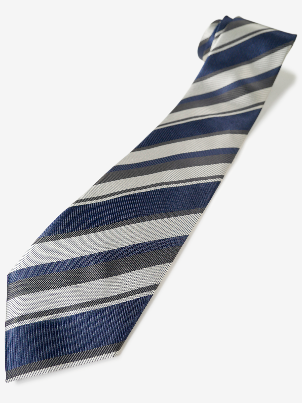 Classico Seta|Stripe Tie|グレー