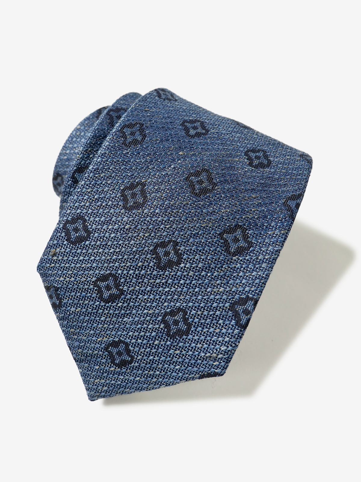 Fermo Fossati|Floral Neat Tie|ブルー
