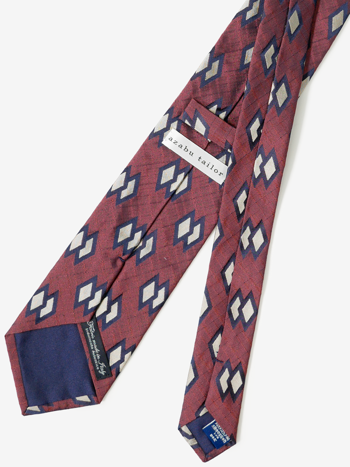 Classico Seta|Double Rhombus Neat Tie|レッド
