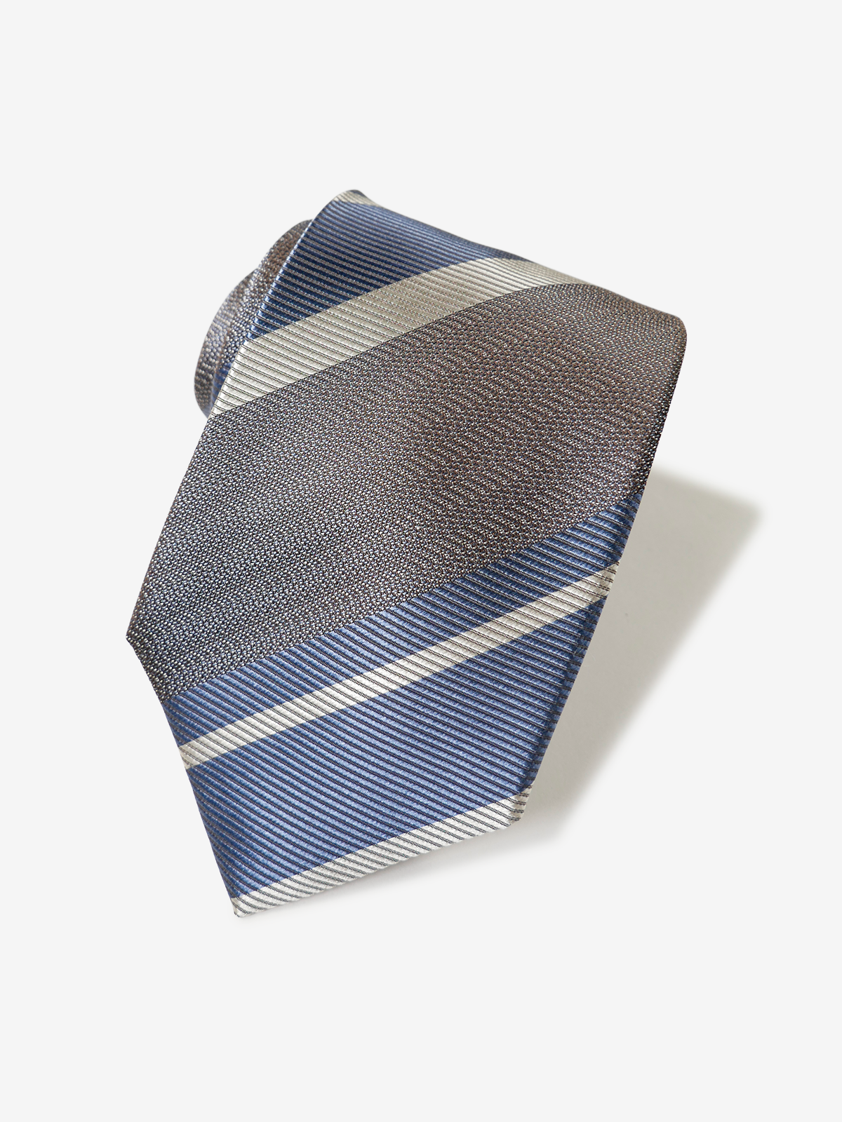 Classico Seta|Stripe Tie|グレー